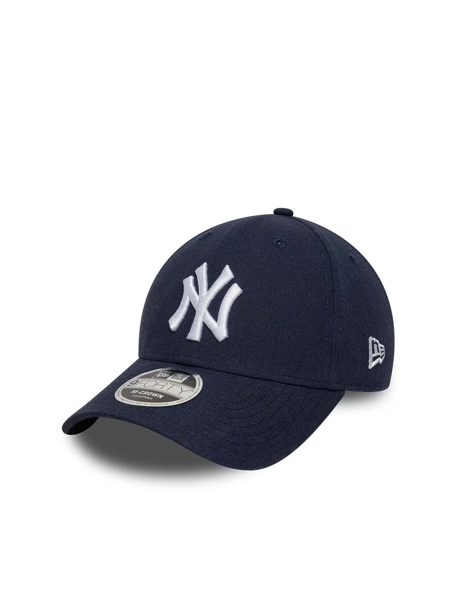 New Era Cappellino 9FORTY M-Crown New York Yankees MLB Linen Blu