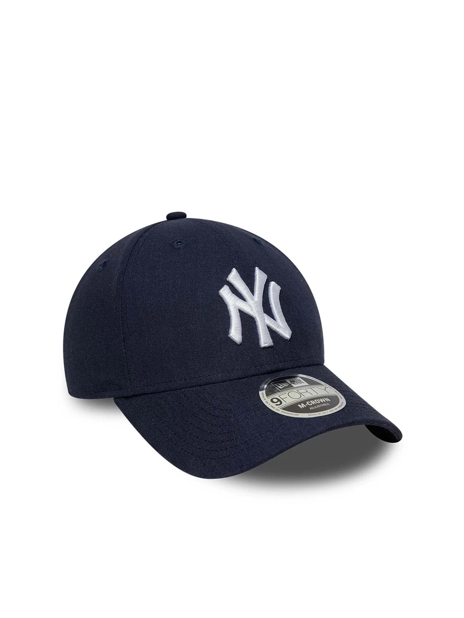 New Era Cappellino 9FORTY M-Crown New York Yankees MLB Linen Blu