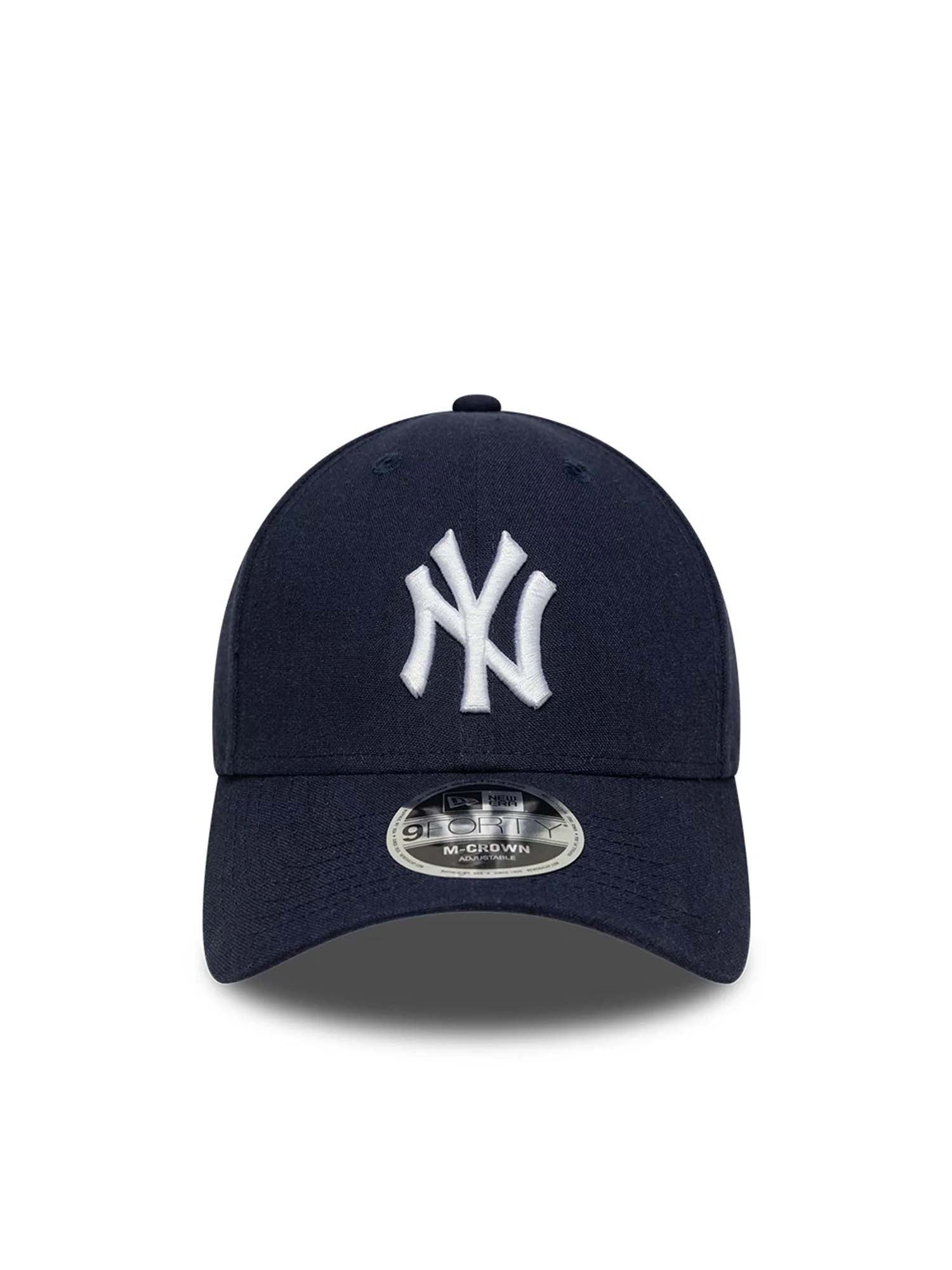 New Era Cappellino 9FORTY M-Crown New York Yankees MLB Linen Blu