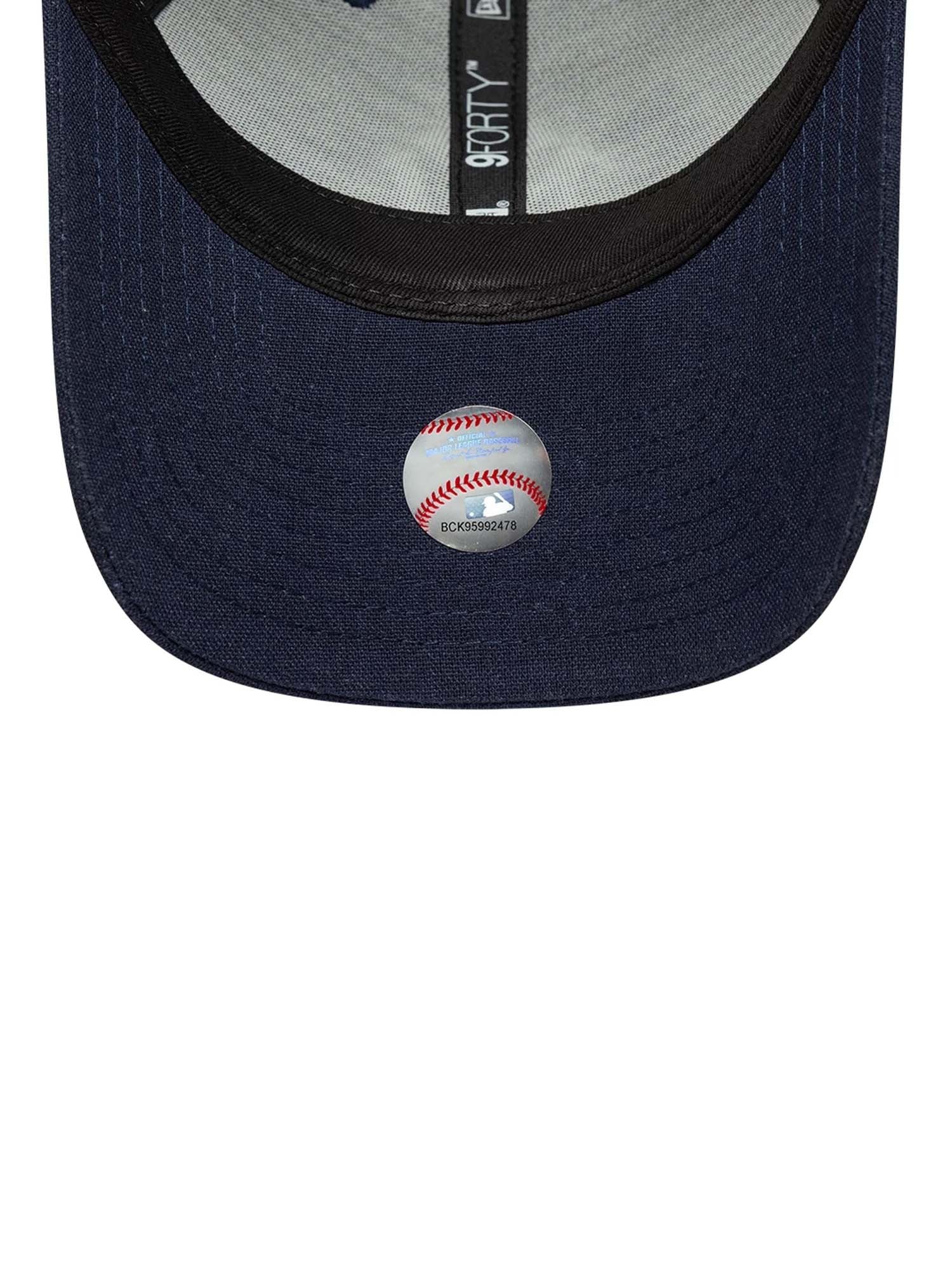 New Era Cappellino 9FORTY M-Crown New York Yankees MLB Linen Blu