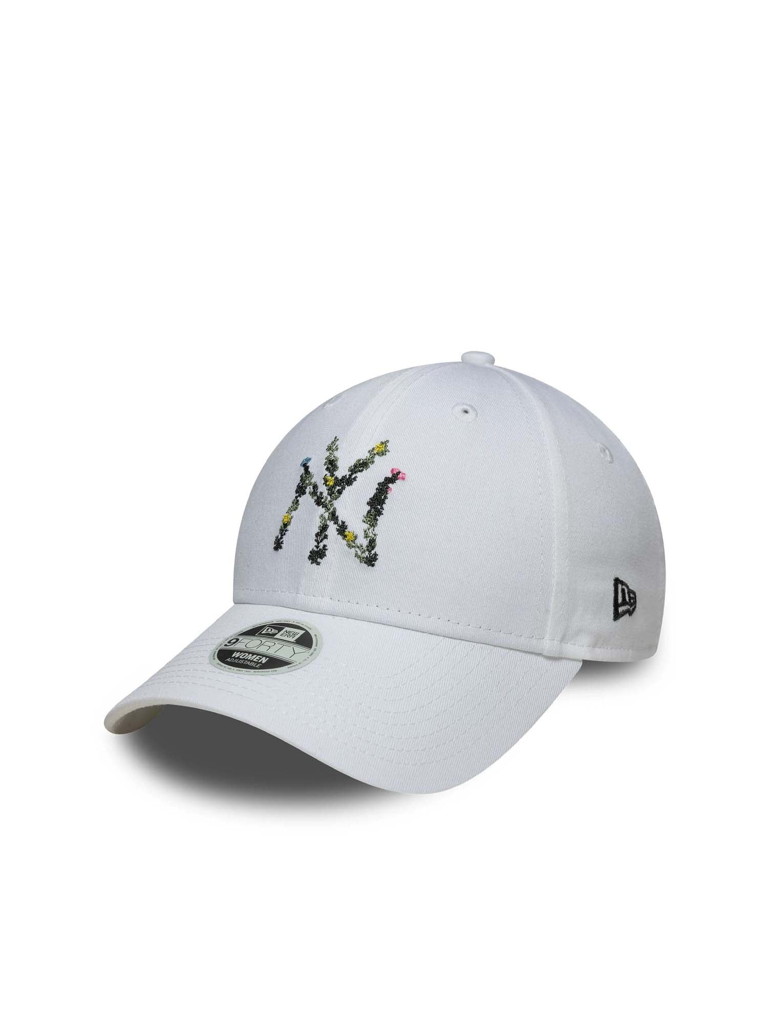 New Era Cappellino 9FORTY New York Yankees MLB Floral Infill Donna Bianco