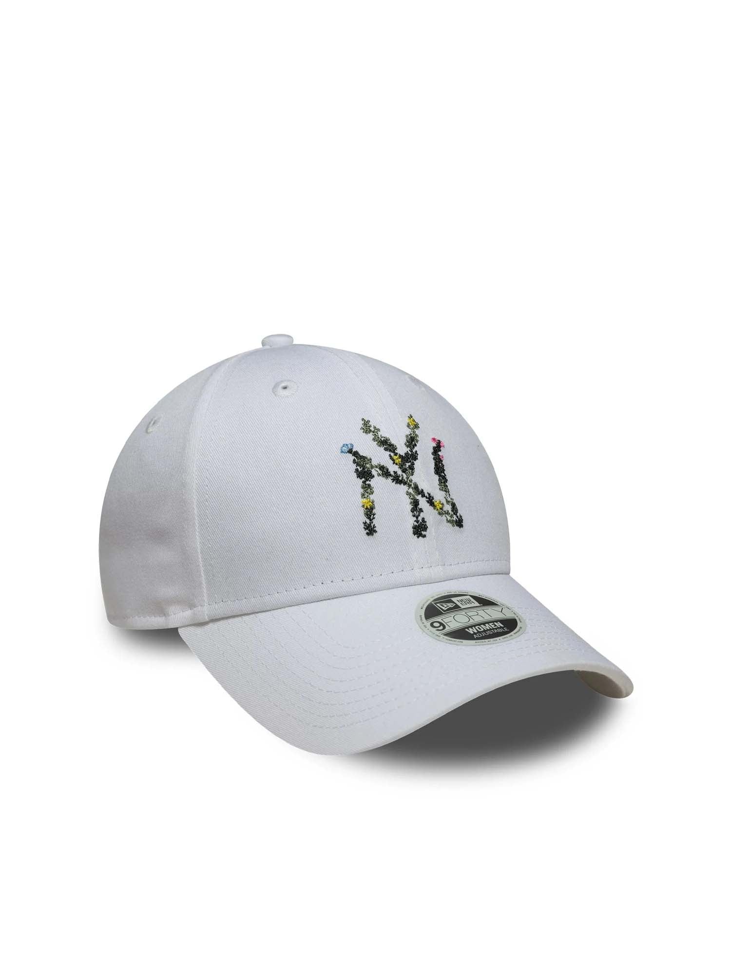 New Era Cappellino 9FORTY New York Yankees MLB Floral Infill Donna Bianco