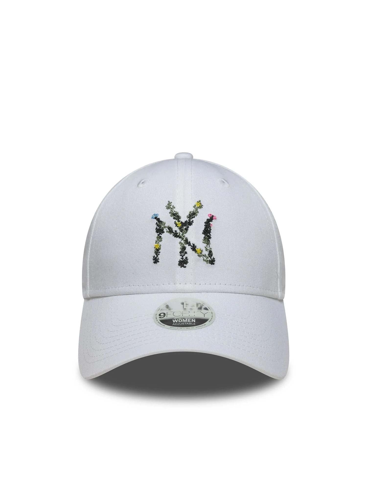 New Era Cappellino 9FORTY New York Yankees MLB Floral Infill Donna Bianco