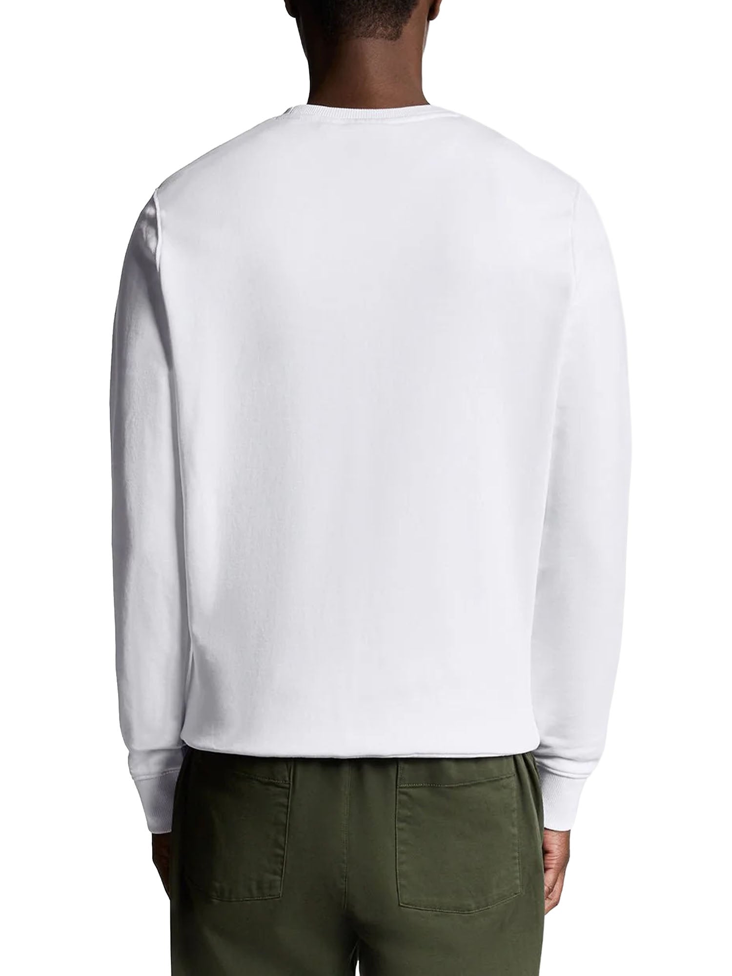 Lyle & Scott Cotton crew neck sweatshirt Bianco