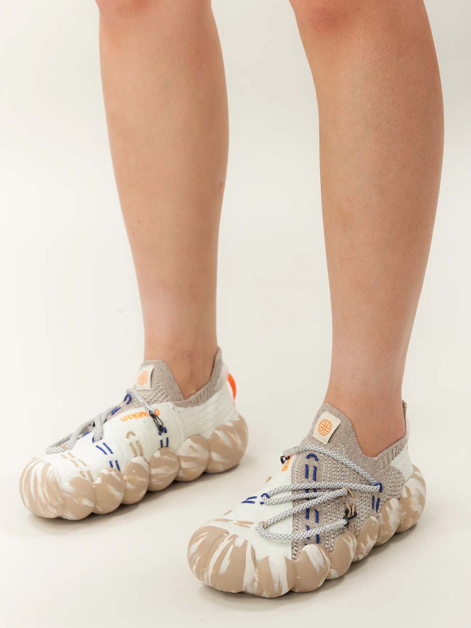 Uppervoid Scarpe Knit Apres Mule Beige