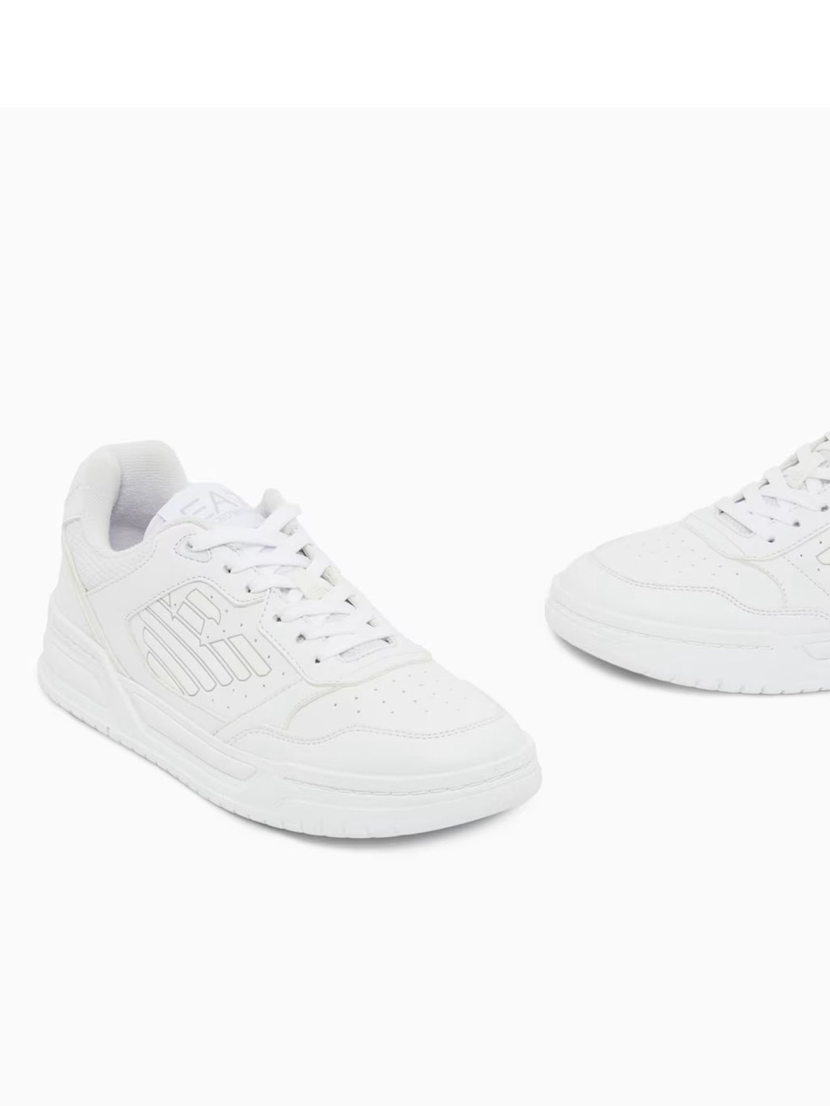 Ea7 Sneakers stringate con logo laterale e suola in gomma Bianco