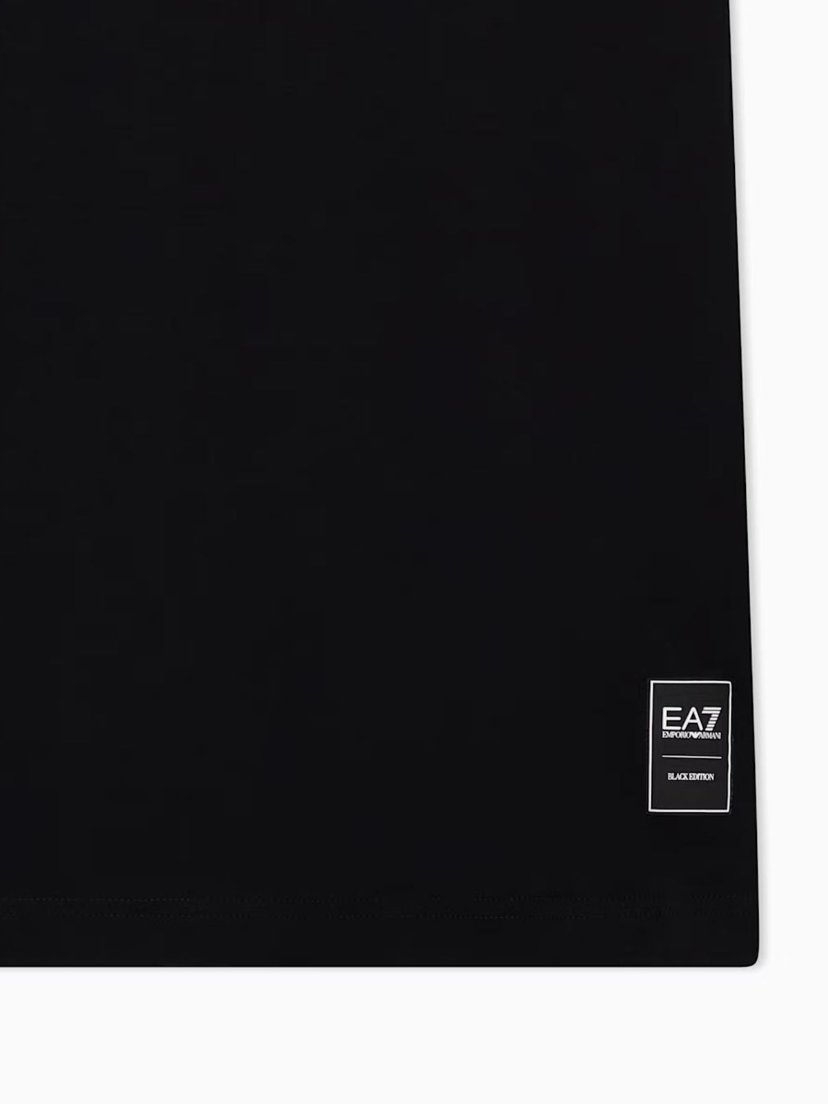Ea7 T-shirt oversize in cotone con logo sul retro Nero
