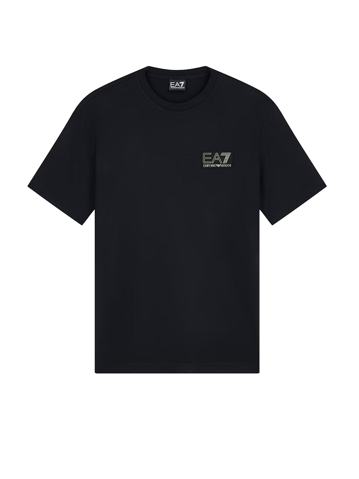 Ea7 T-shirt premium label oversize in jersey a base viscosa Nero
