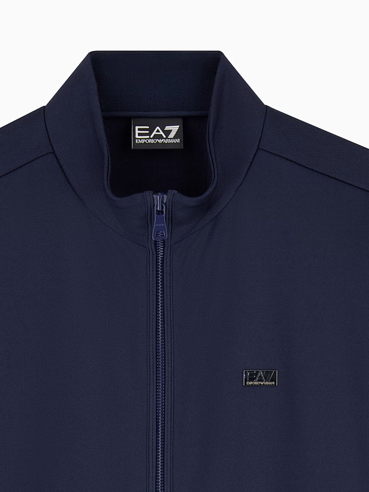 Ea7 Felpa Lux Identity in jersey elasticizzato Blu
