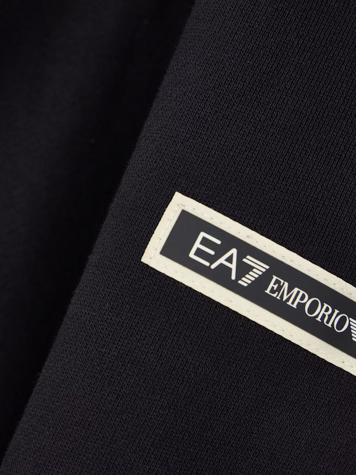 Ea7 Pantaloni Logo Series slim con bande laterali Nero