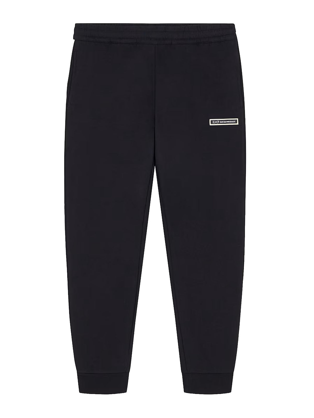 Ea7 Pantaloni Logo Series slim con bande laterali Nero