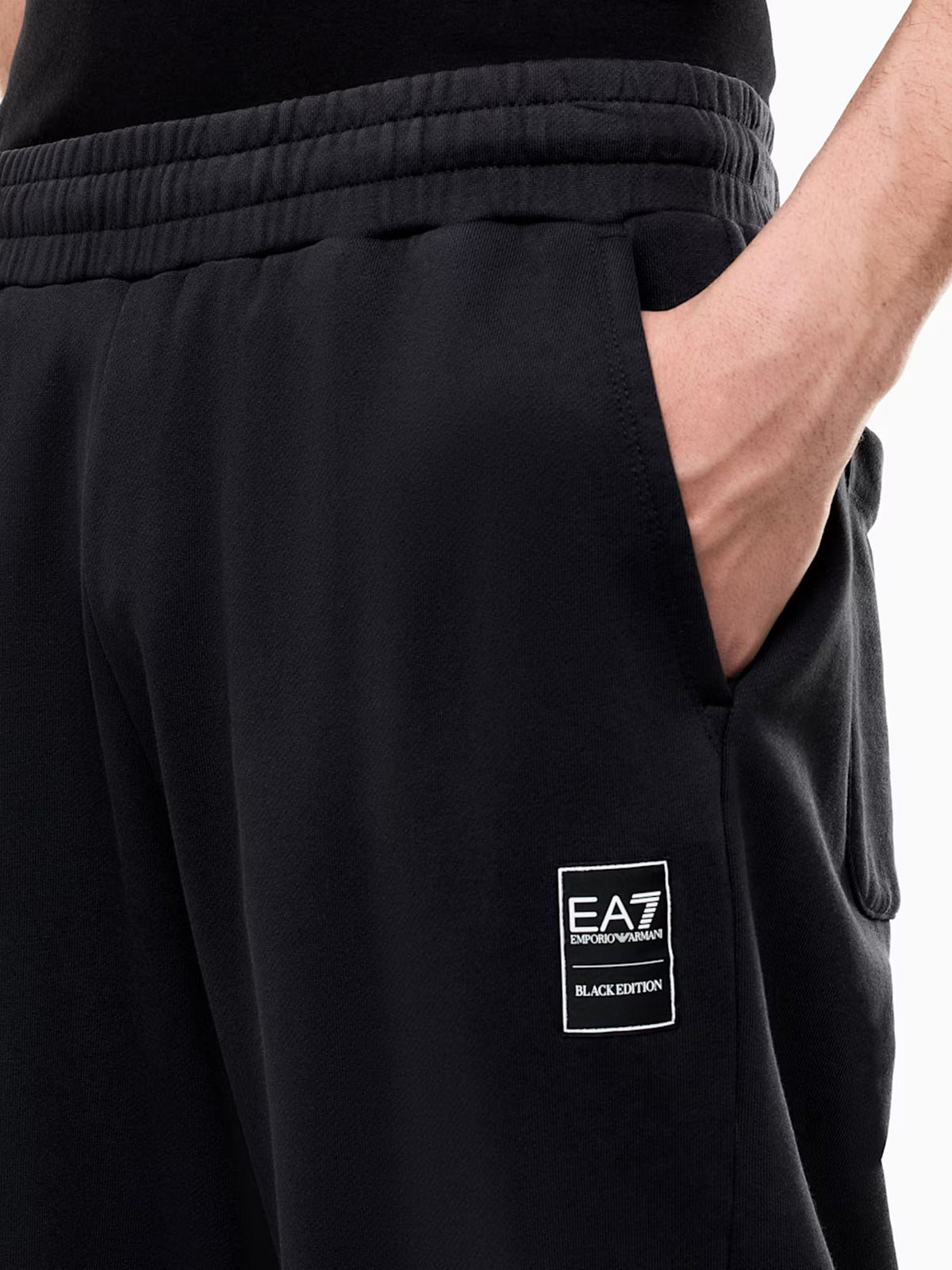 Ea7 Pantaloni cargo Core Identity con vestibilità regular Nero