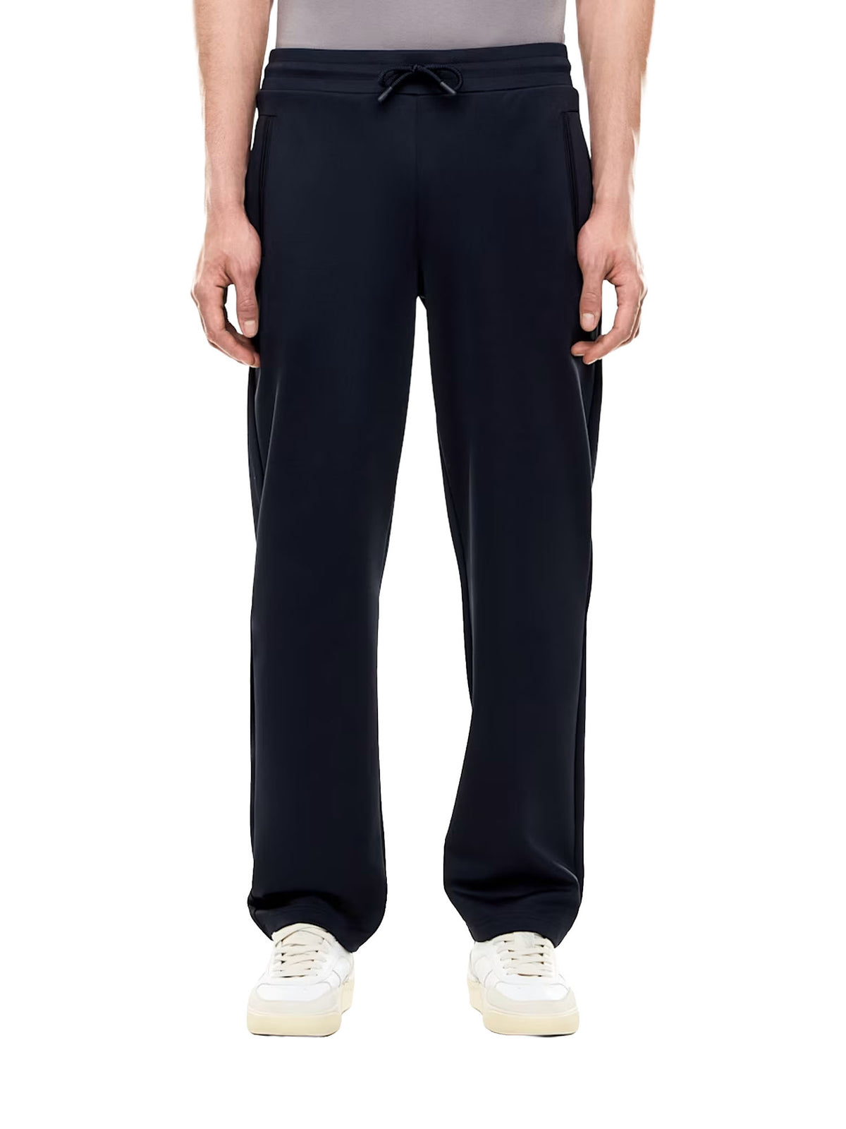 Ea7 Pantaloni Lux Identity slim fit in jersey con coulisse Blu