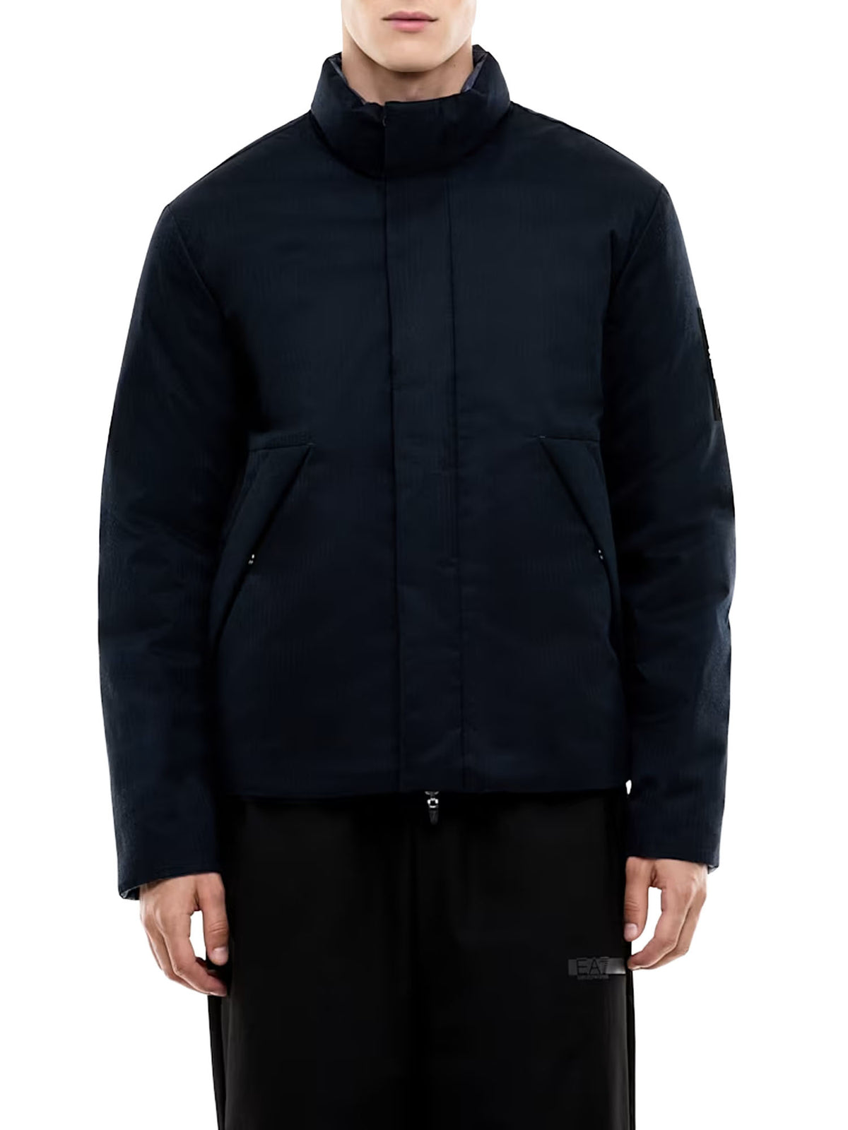 Ea7 Bomber reversibile imbottito in tessuto tecnico Blu