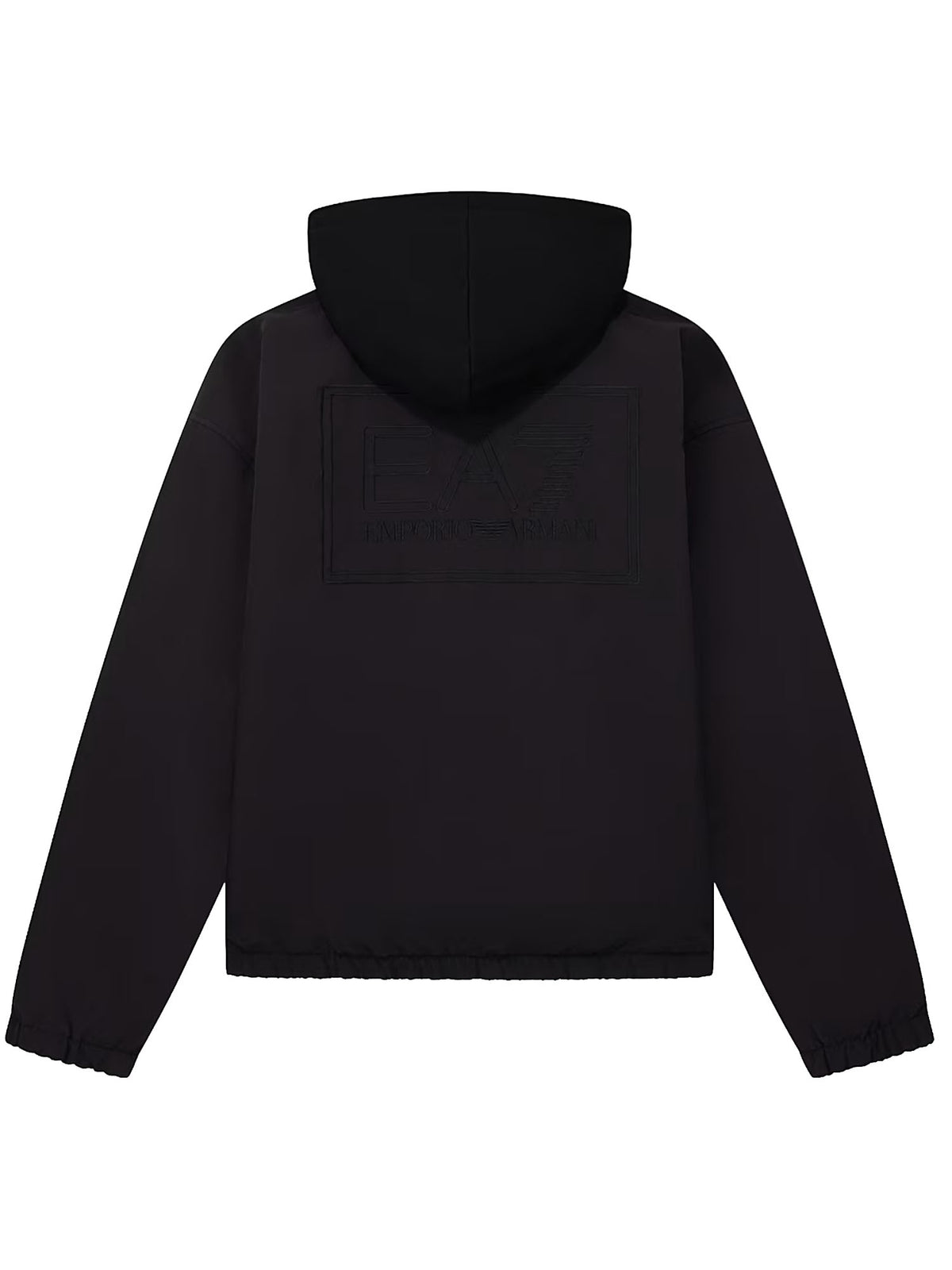 Ea7 Blouson giacca Black Edition con cappuccio e vestibilità over Nero