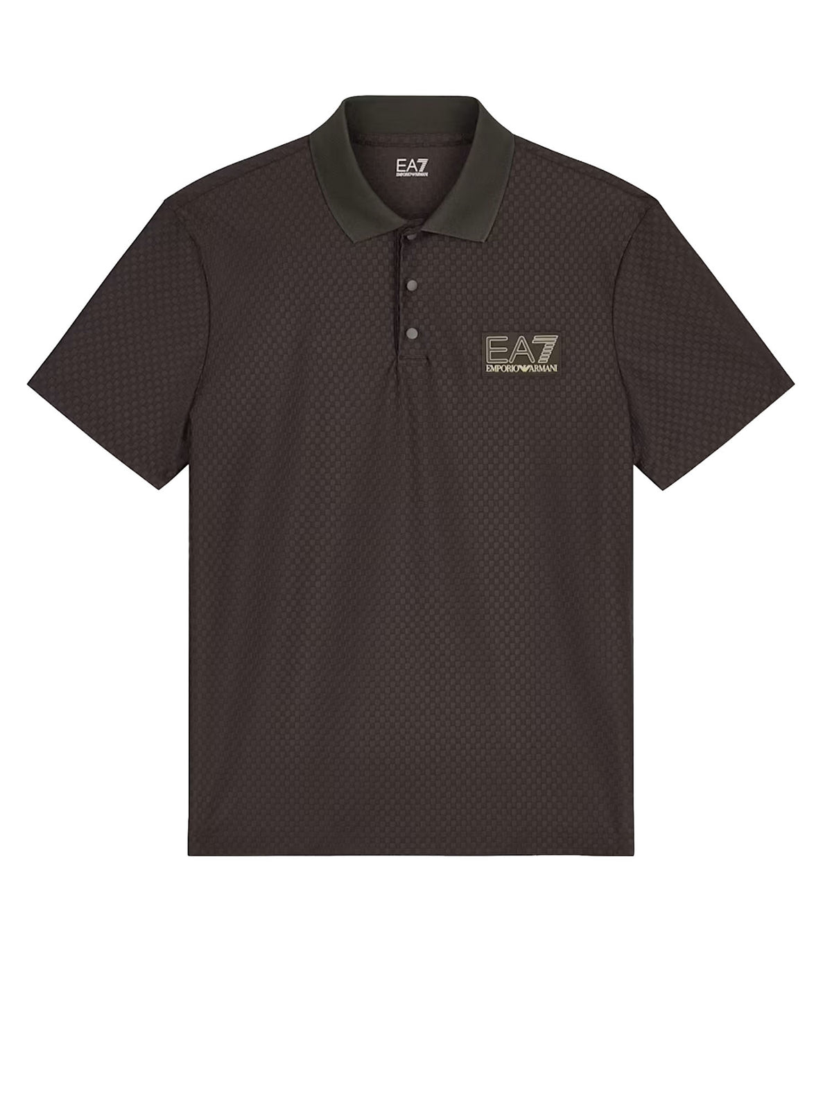 Ea7 Polo Premium Label vestibilità regolare in jersey Marrone