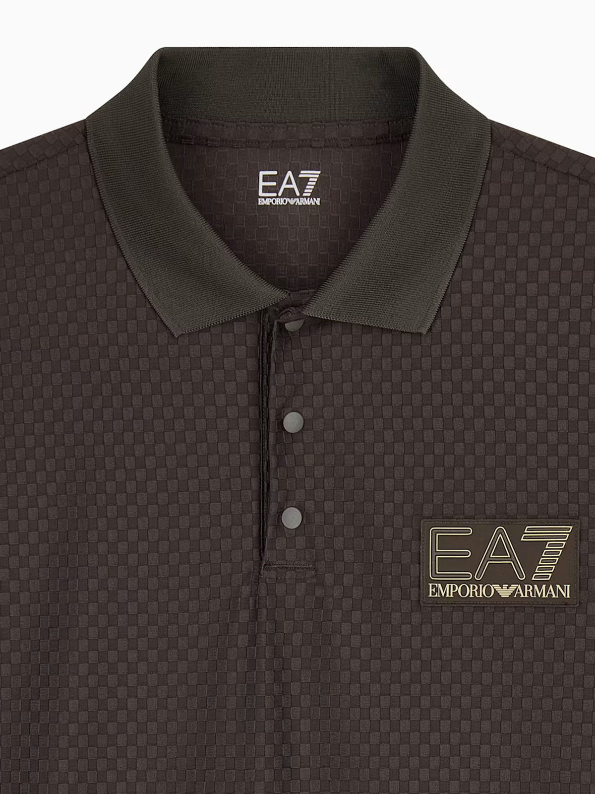 Ea7 Polo Premium Label vestibilità regolare in jersey Marrone