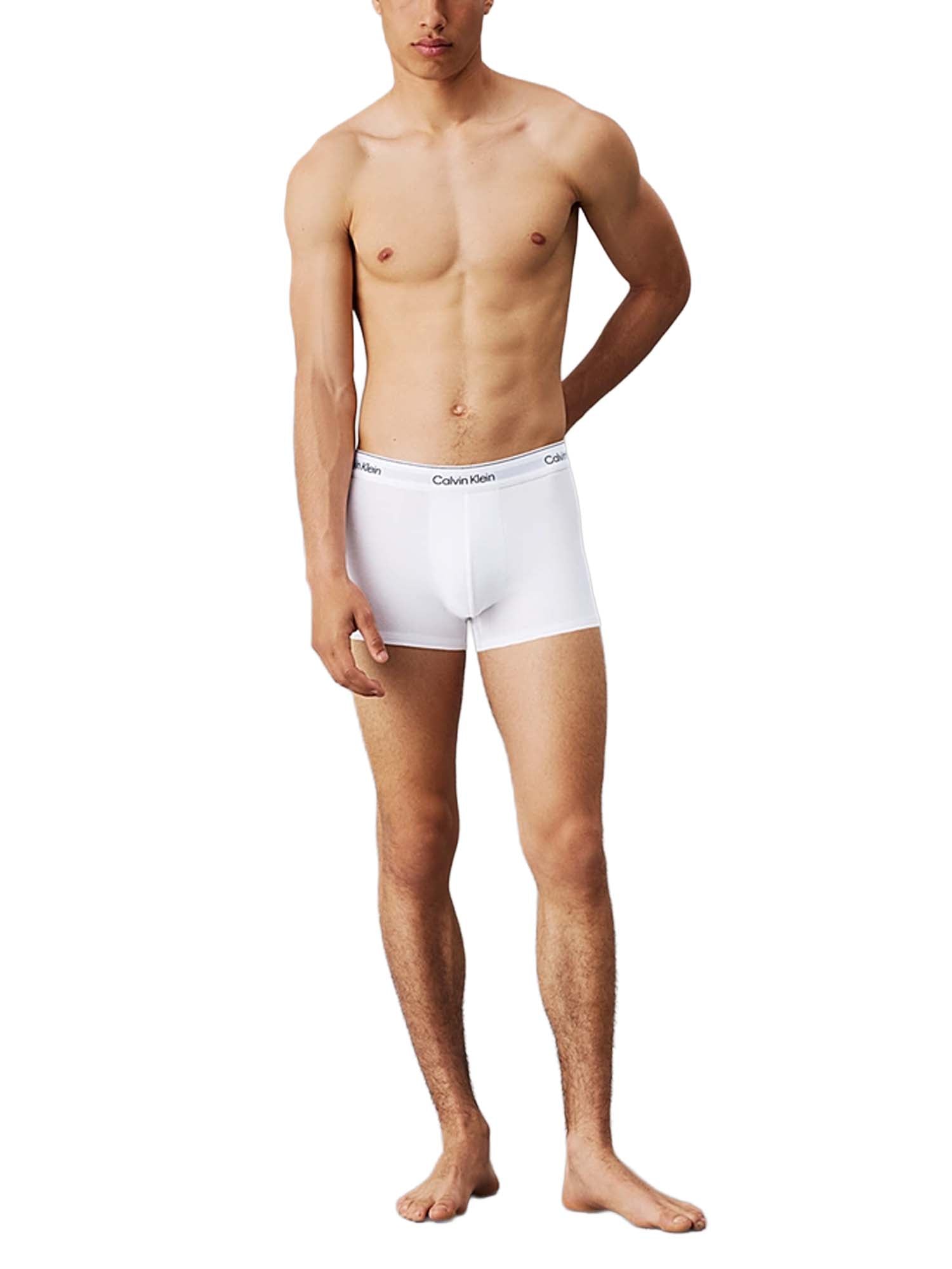 Calvin Klein Boxer corti in confezione da 3 - Icon Cotton Stretch Bianco