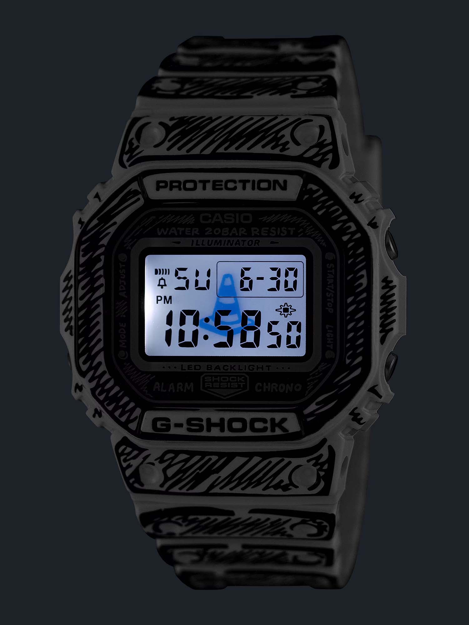 Casio Orologio DW-5600JV G-Shock x Joshua Vides Bianco