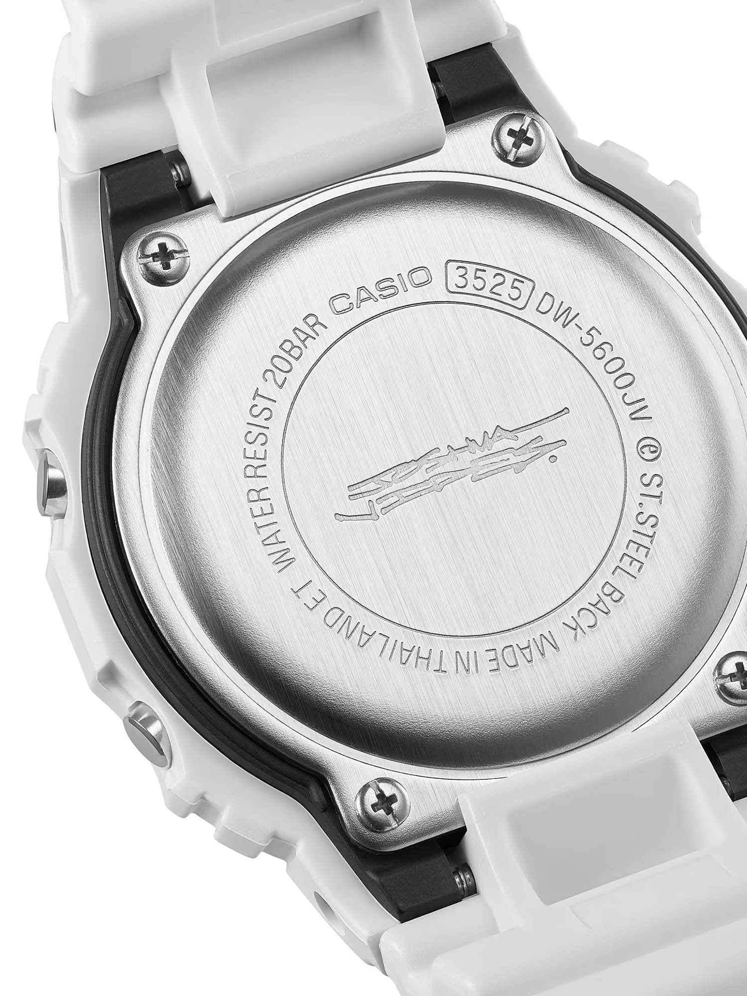 Casio Orologio DW-5600JV G-Shock x Joshua Vides Bianco