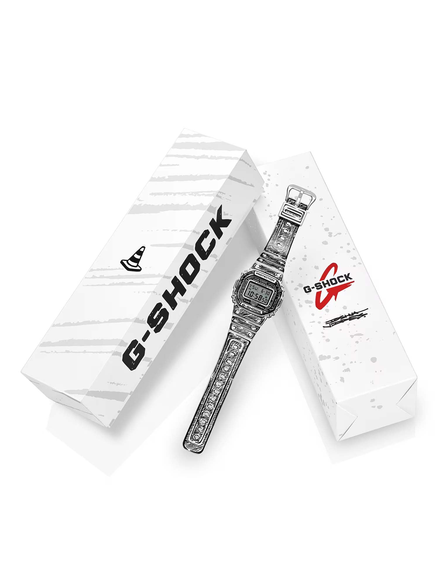 Casio Orologio DW-5600JV G-Shock x Joshua Vides Bianco