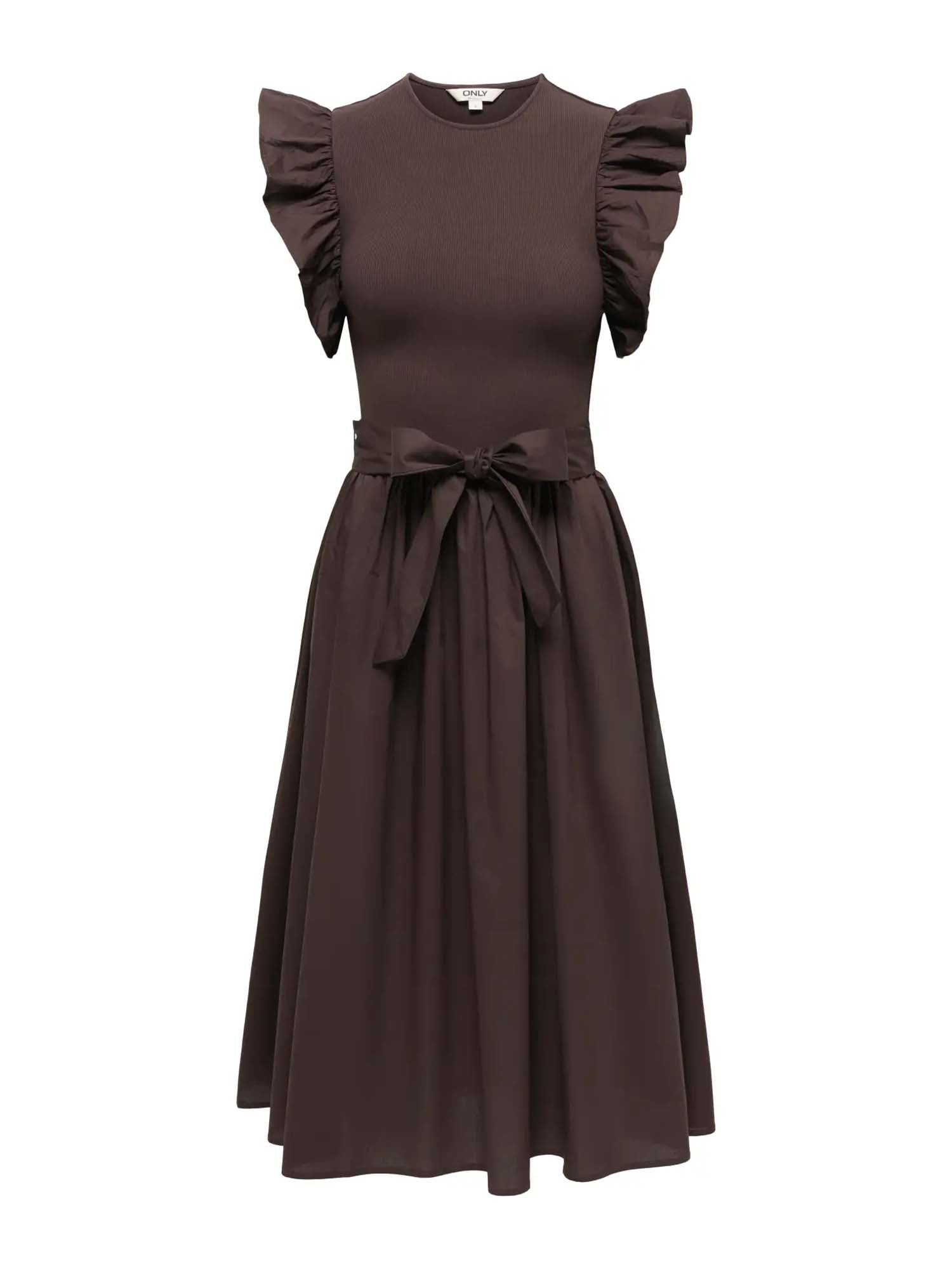 Only Vestito Onlavalora S/L Long Belt Dress Nero