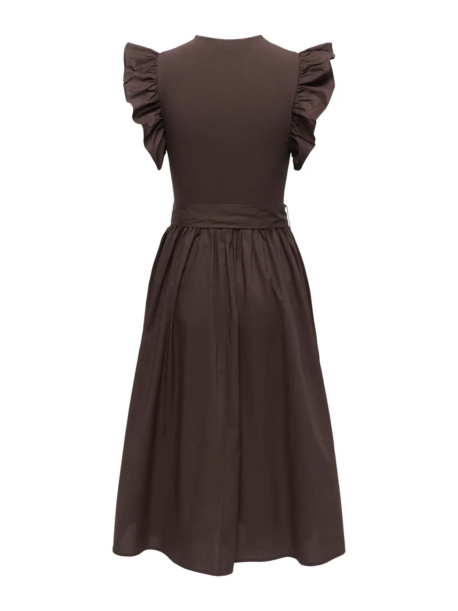 Only Vestito Onlavalora S/L Long Belt Dress Nero