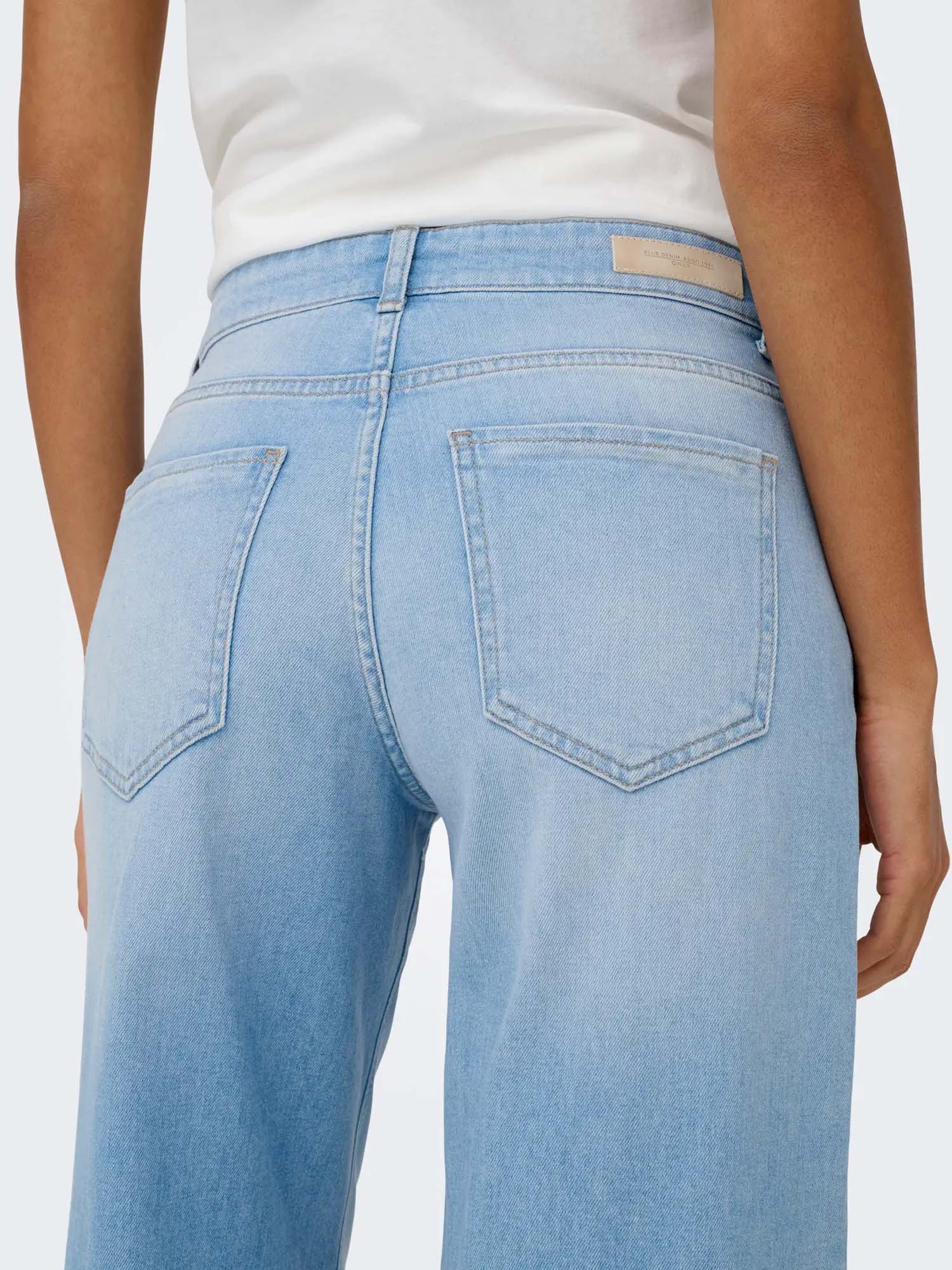 Only Jeans Onlcalifornia Mw Wd Flar Azzurro
