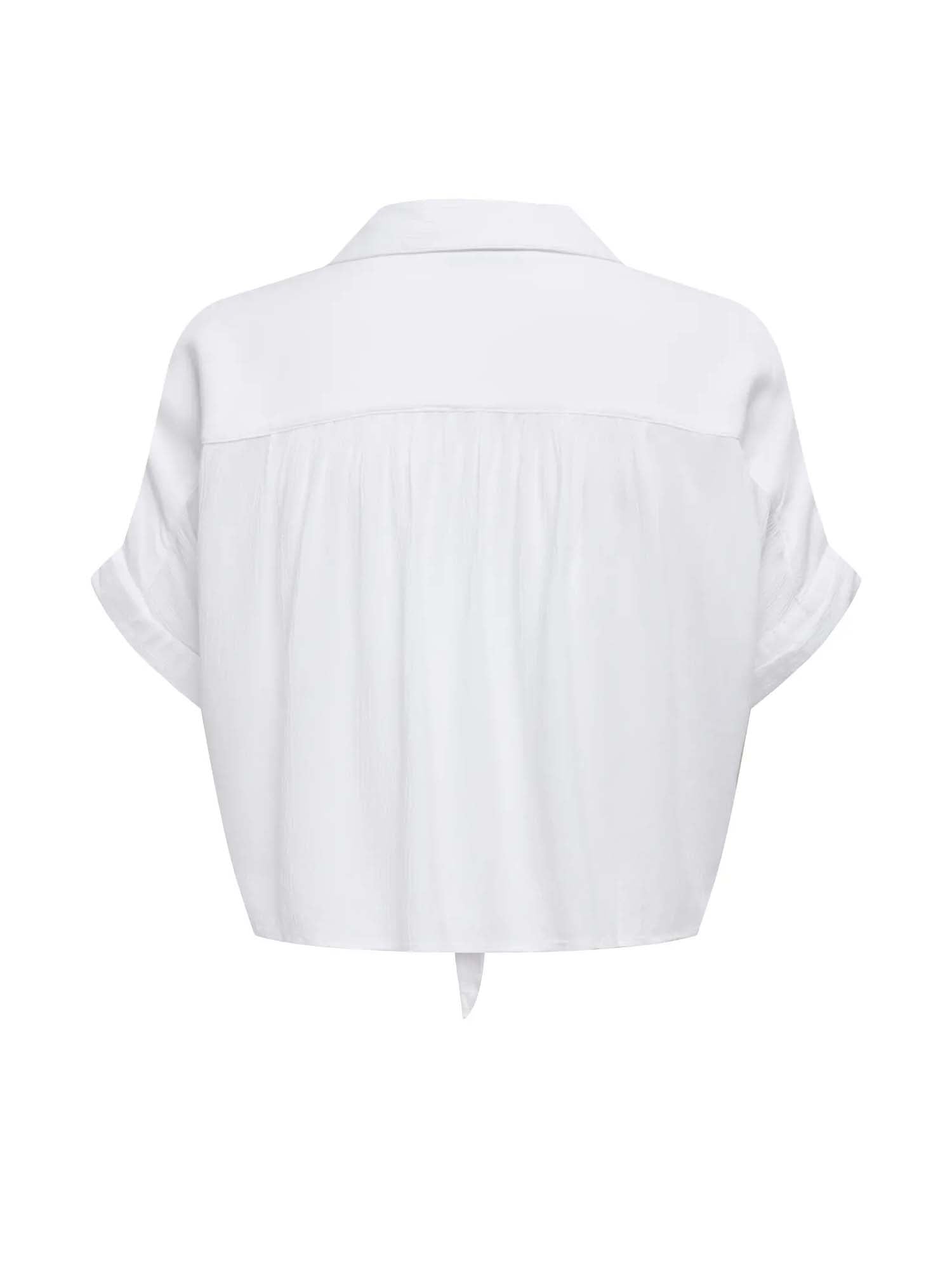 Only Camicia Onlpaula Life S/S Tie Shirt Bianco
