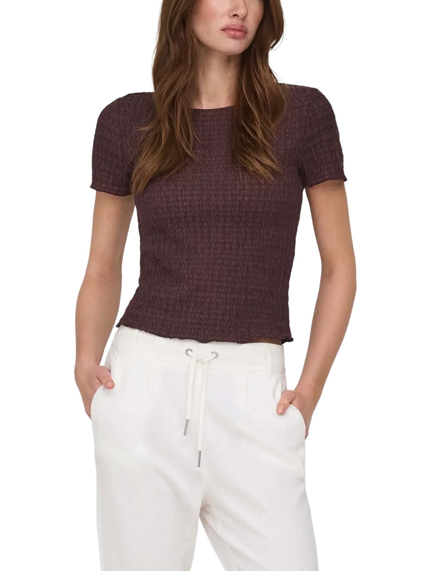 Only T-Shirt Onlilse S/S Top Structure Bordeaux