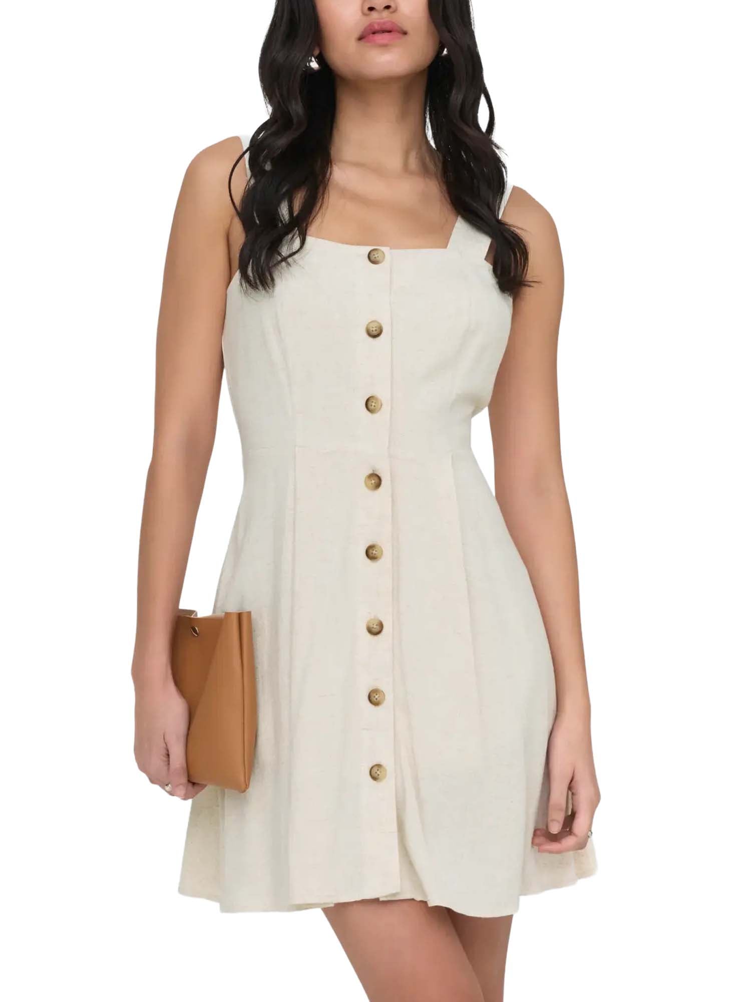 Only Abito Siesta Linen Bianco