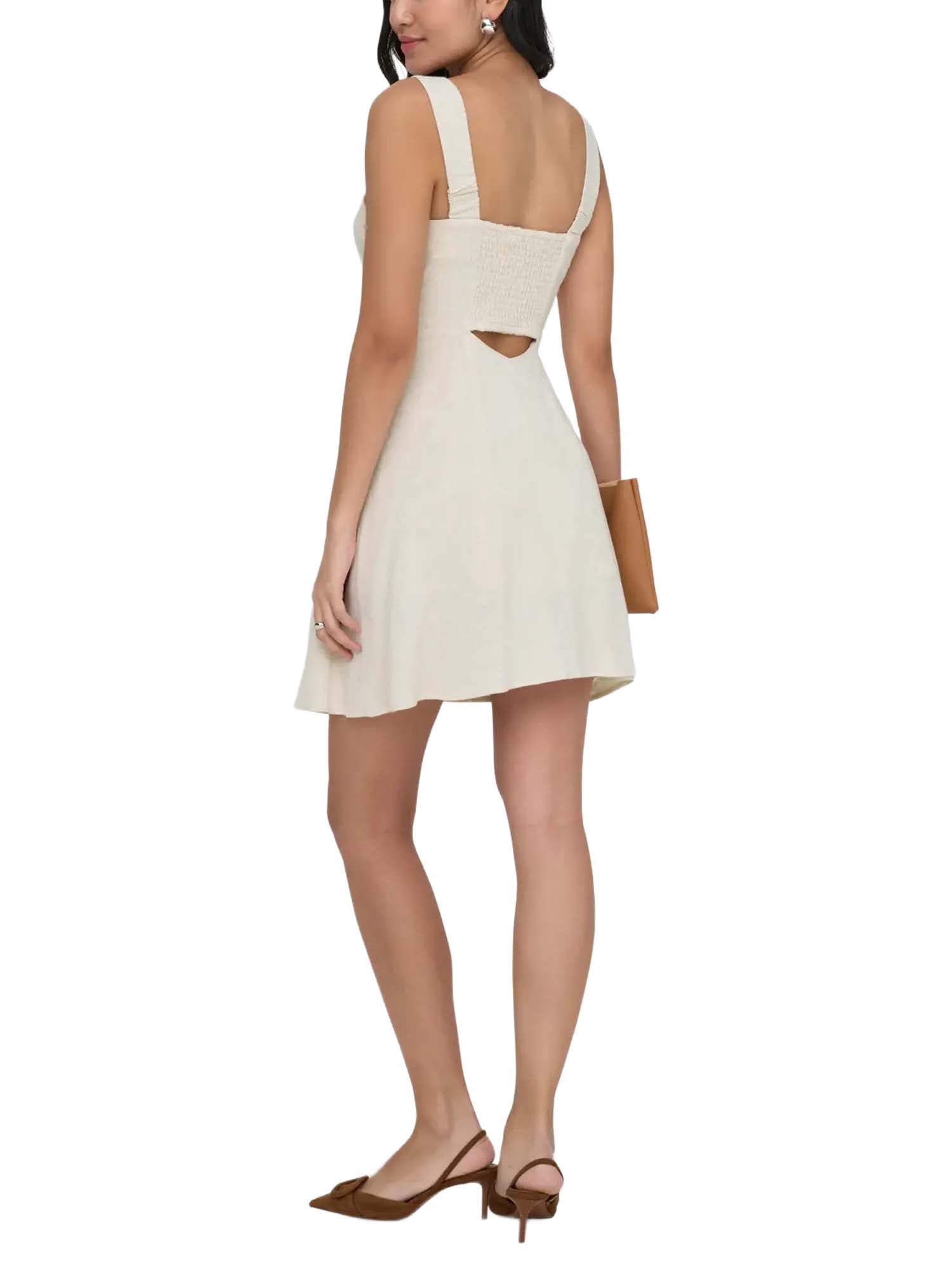 Only Abito Siesta Linen Bianco