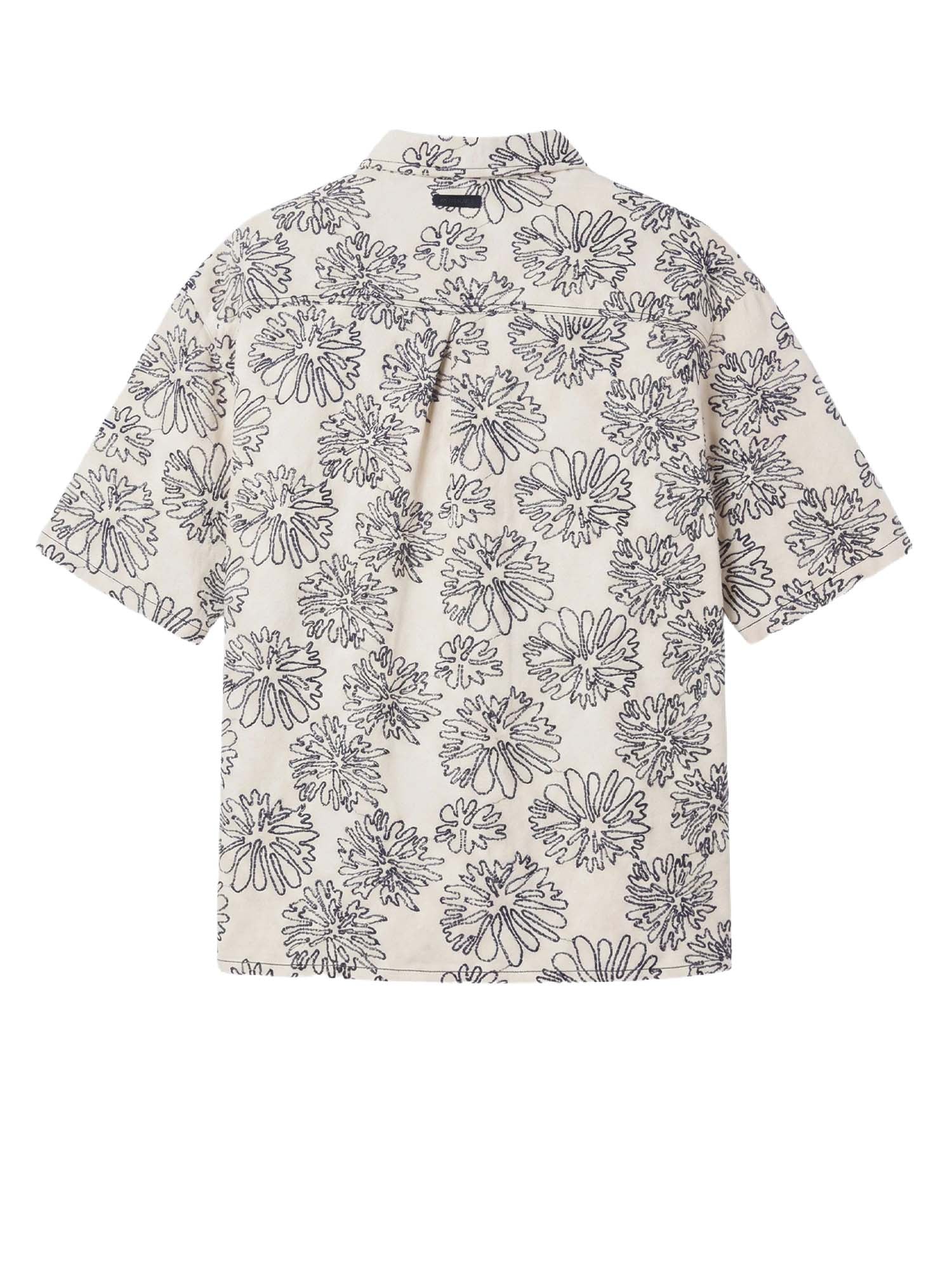 Project X Paris Camicia maniche corte Street bloom Beige