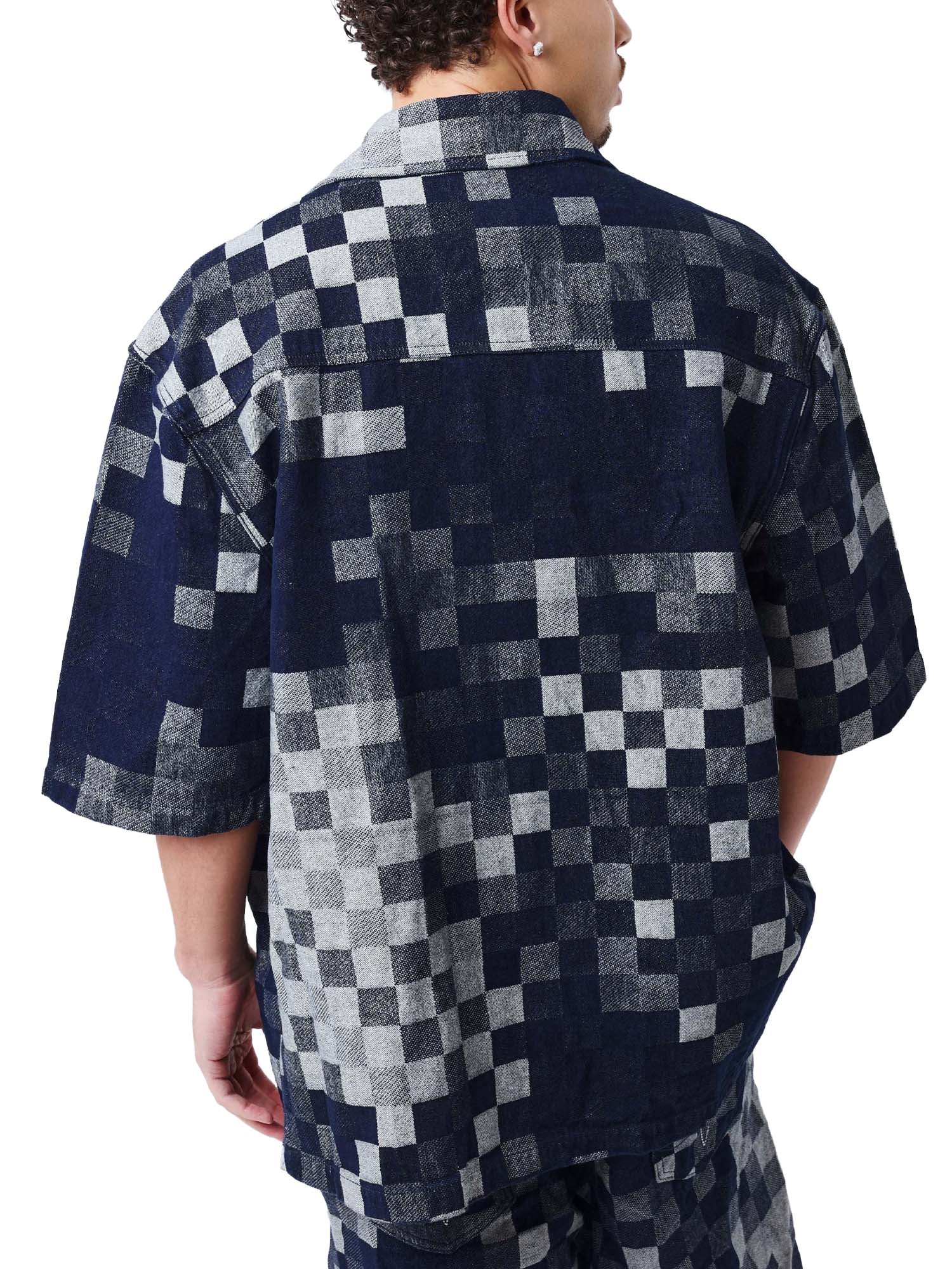 Project X Paris Camicia maniche corte pixel Blu