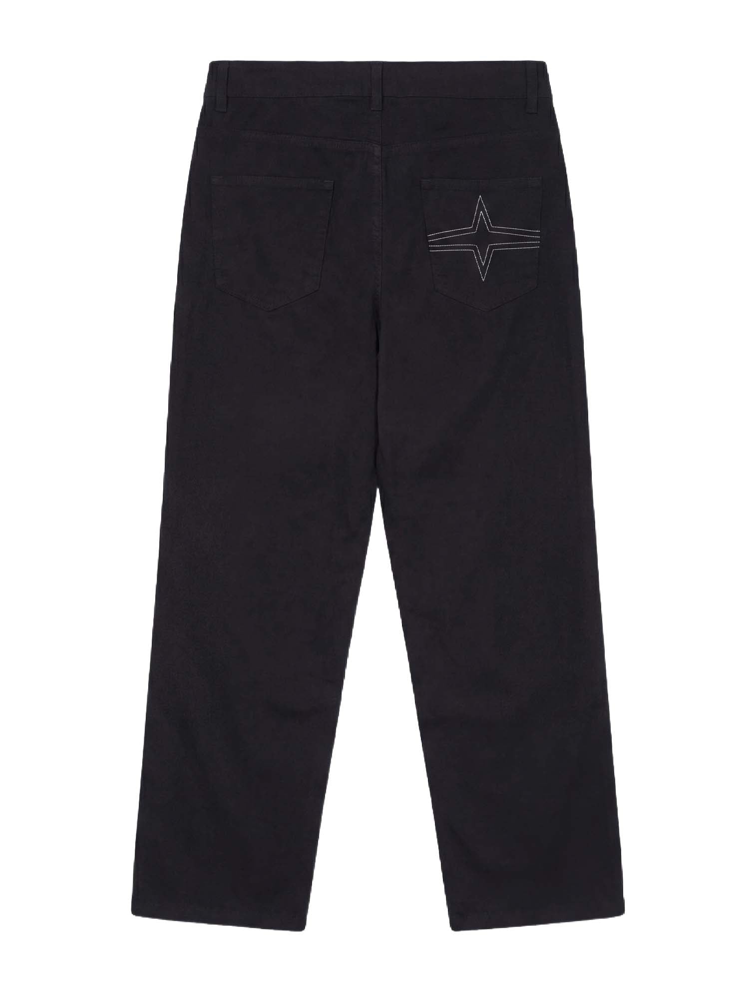 Project X Paris Pantalone Sovrapposizione a Vita a Contrasto Nero