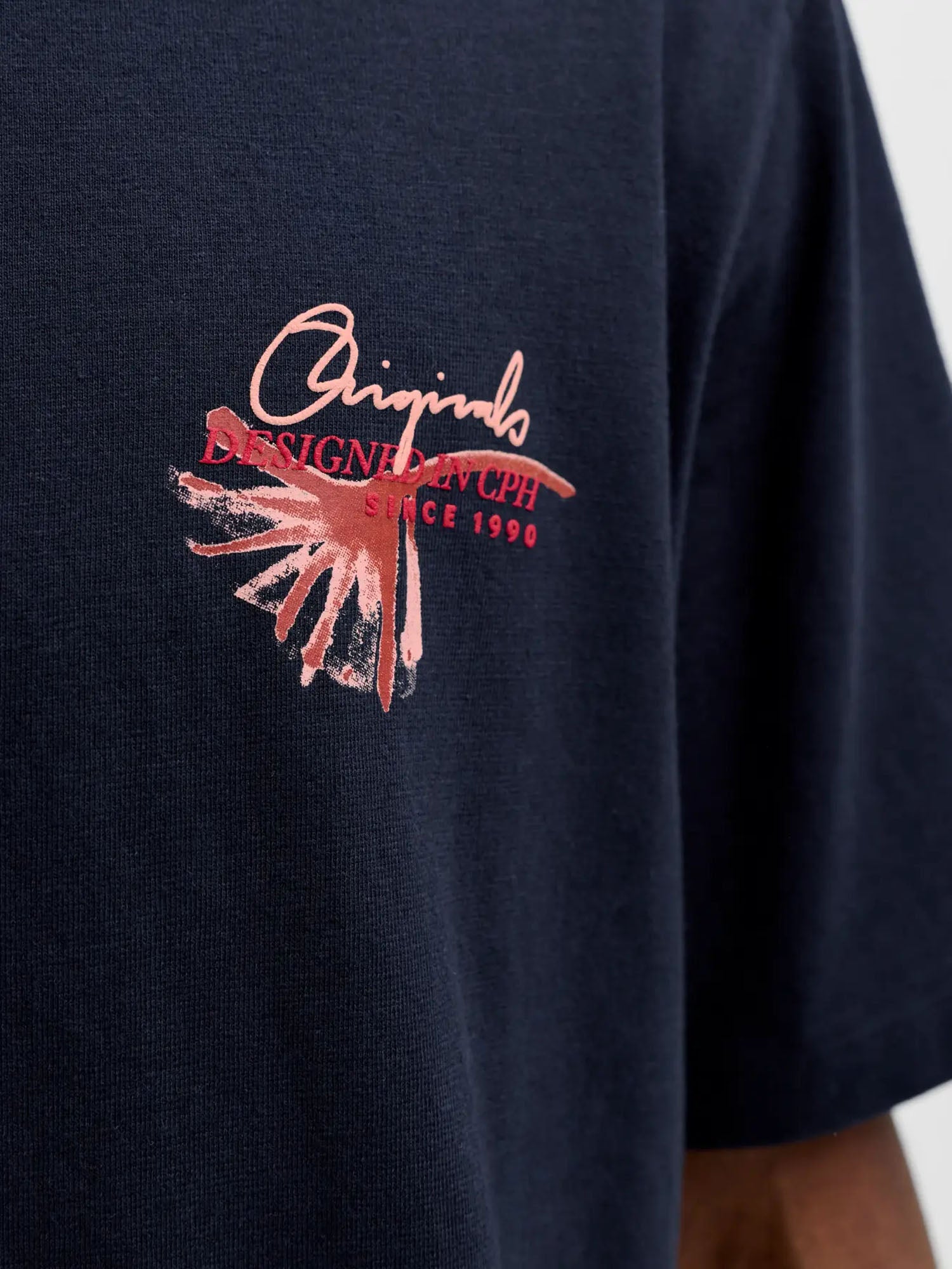 Jack & Jones t-shirt Jorhyeres back crayon Blu