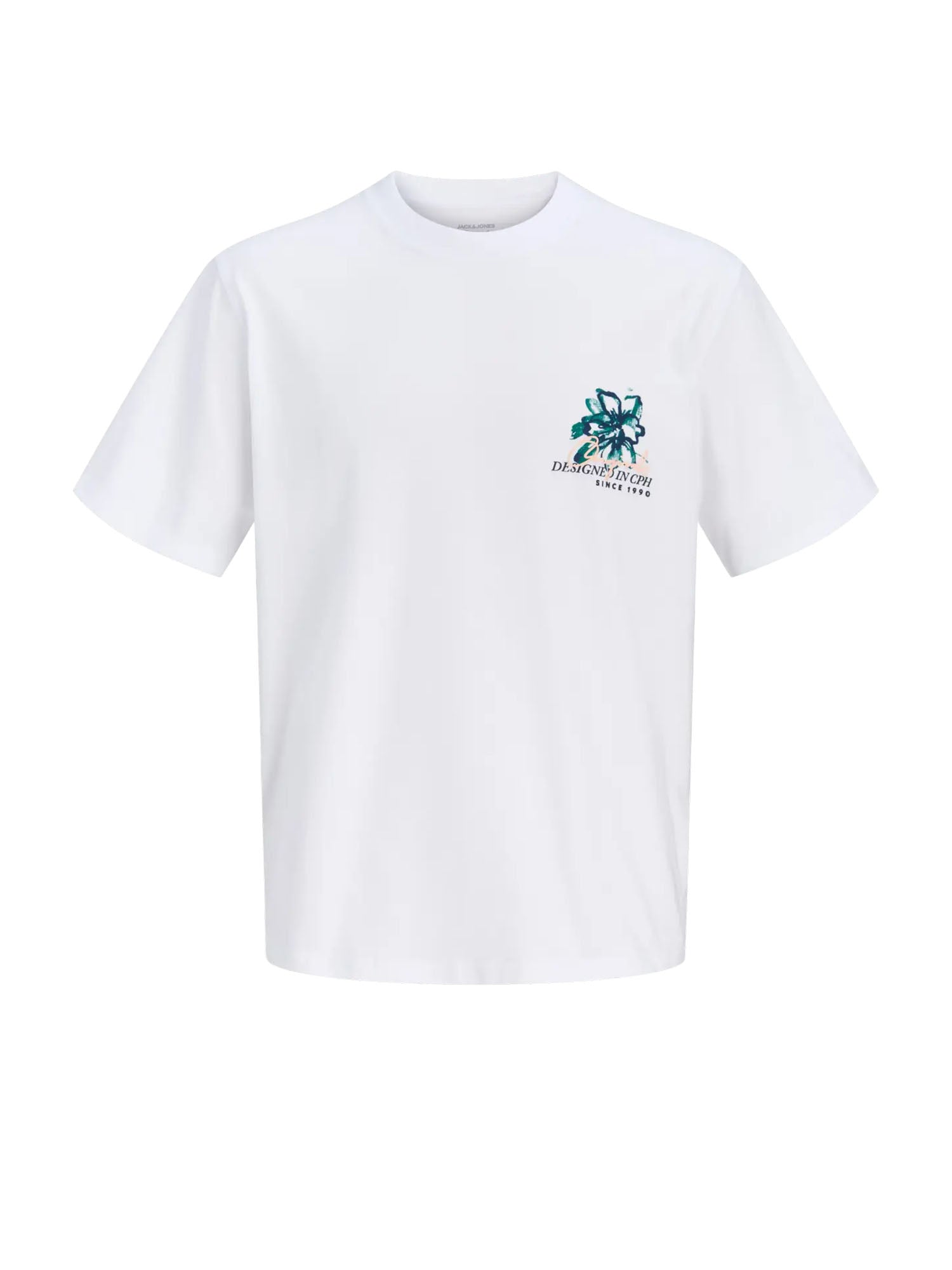 Jack & Jones t-shirt Jorhyeres back crayon Jack & Jones Bianco