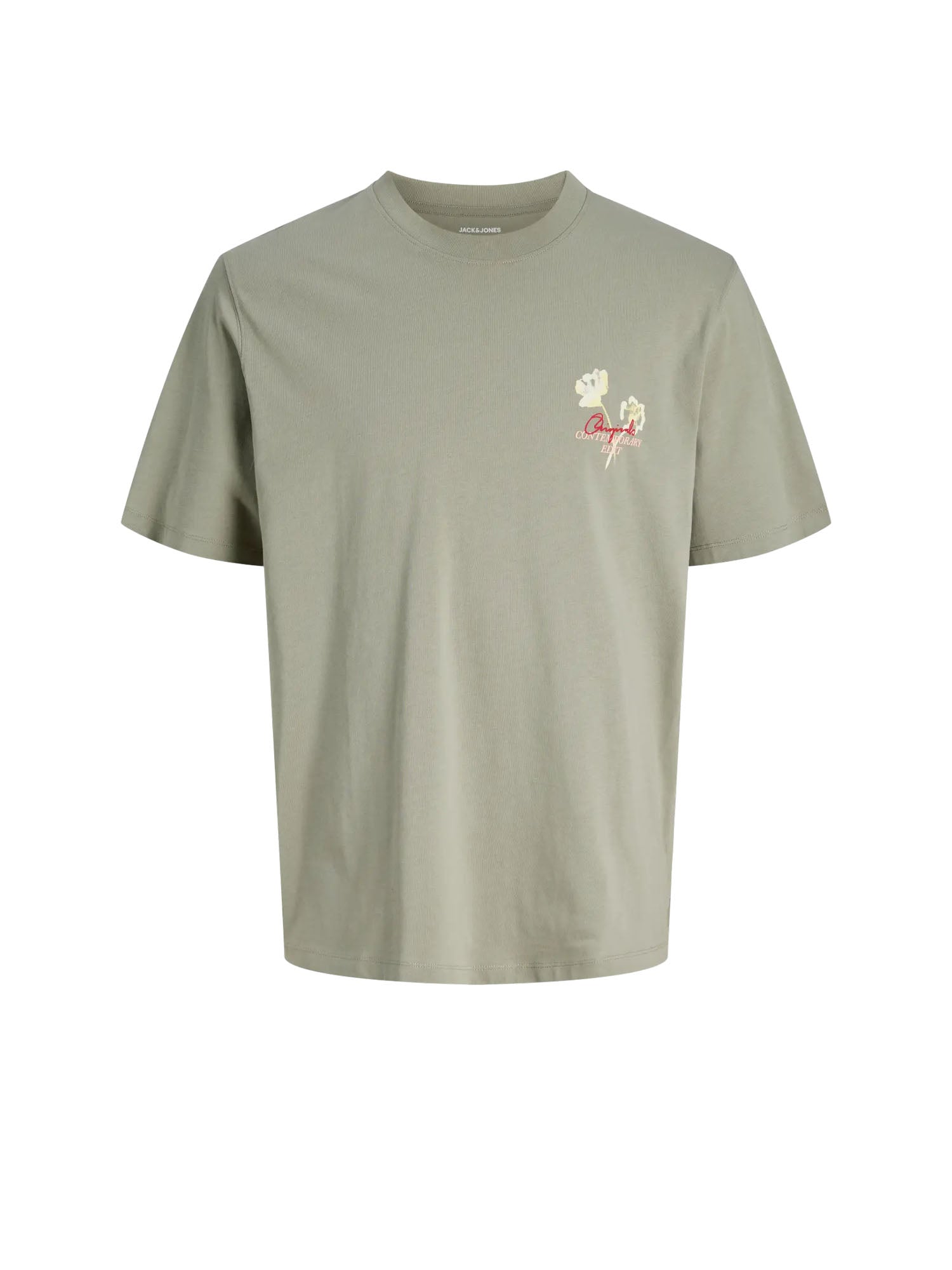 Jack & Jones t-shirt Jorhyeres back crayon Jack & Jones Grigio
