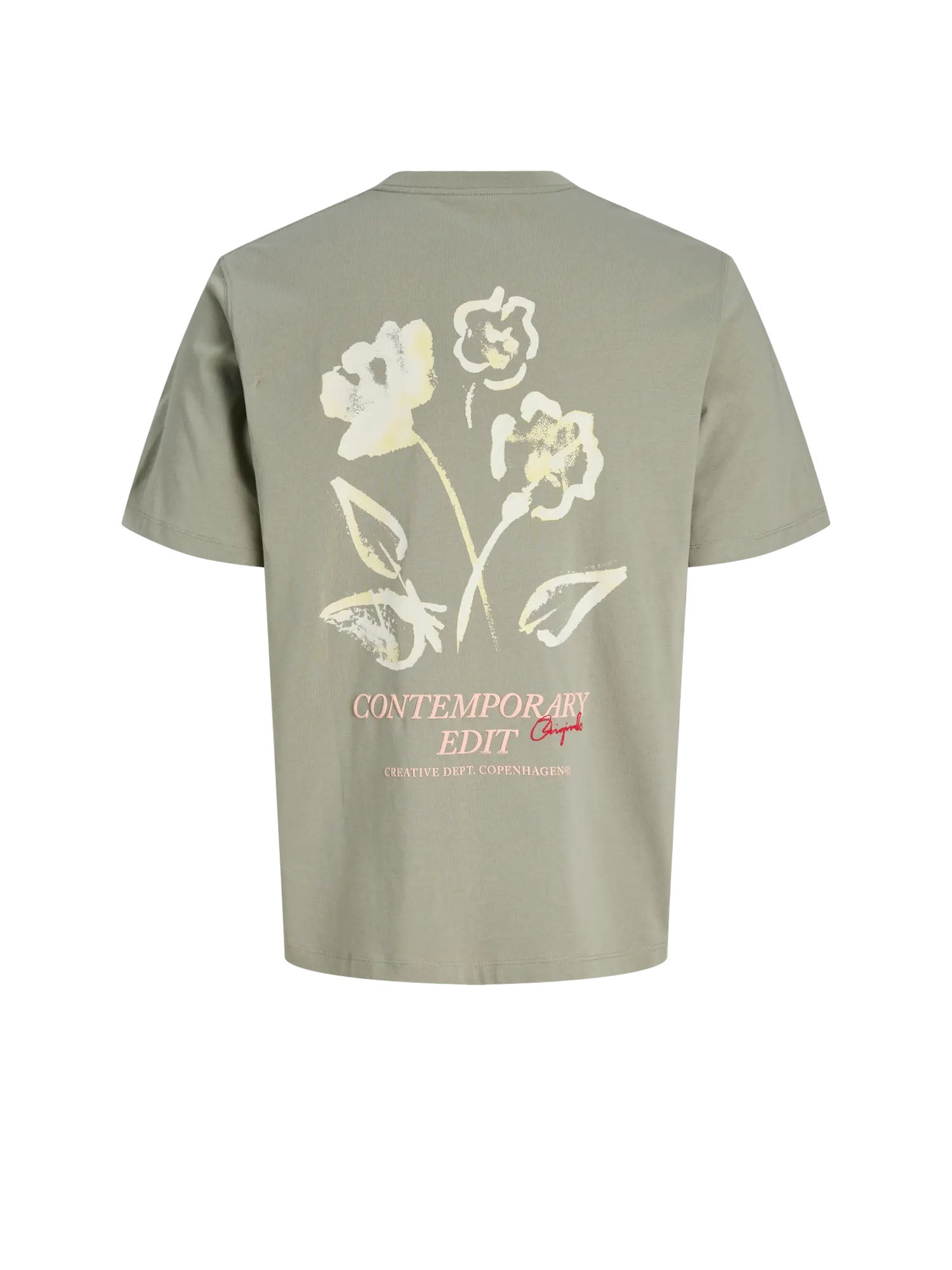 Jack & Jones t-shirt Jorhyeres back crayon Jack & Jones Grigio