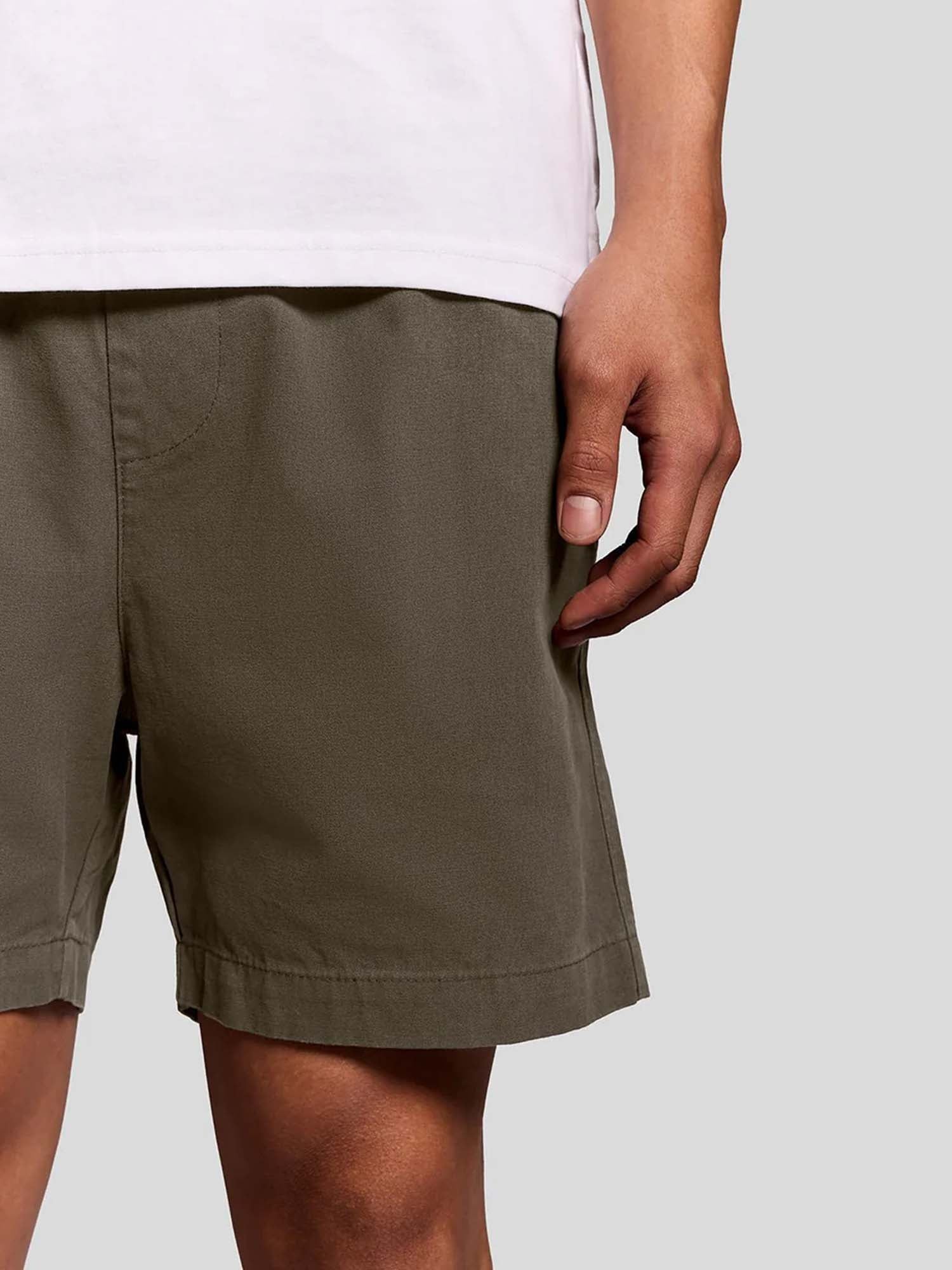 Lyle & Scott Shorts Cotton Twill Grigio