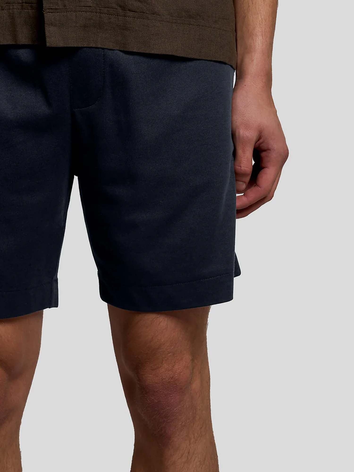 Lyle & Scott Shorts Interlock Sweat Blu