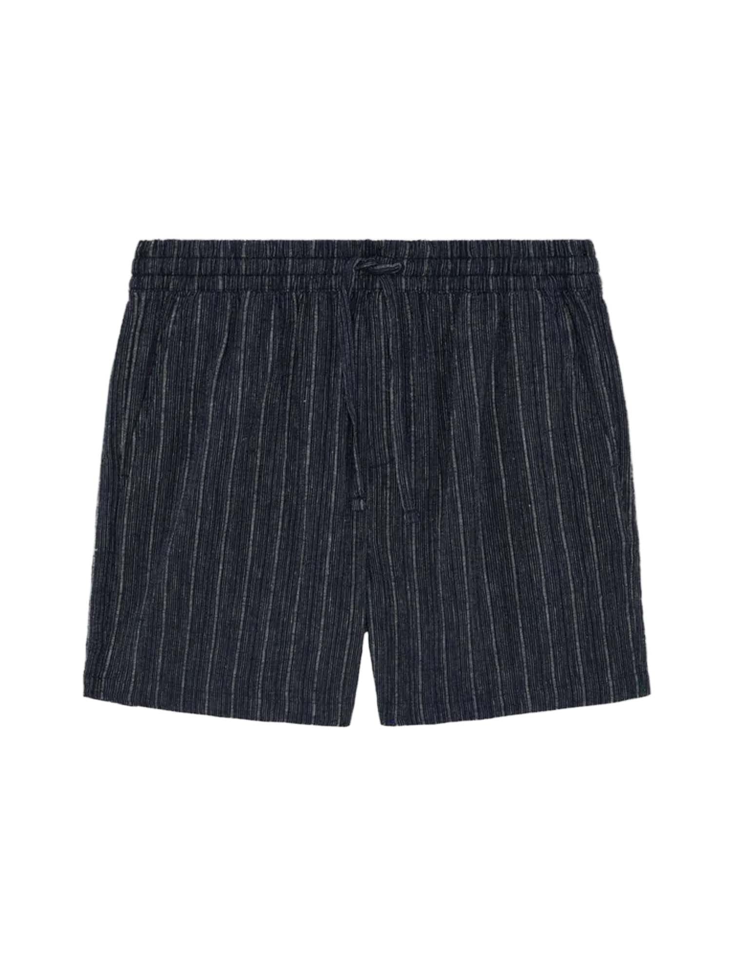 Lyle & Scott Shorts Linen Blend Stripe Blu