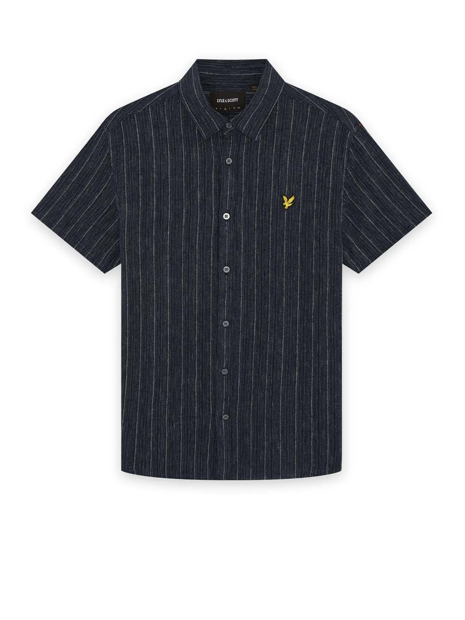 Lyle & Scott Camicia Ticking Stripe Blu