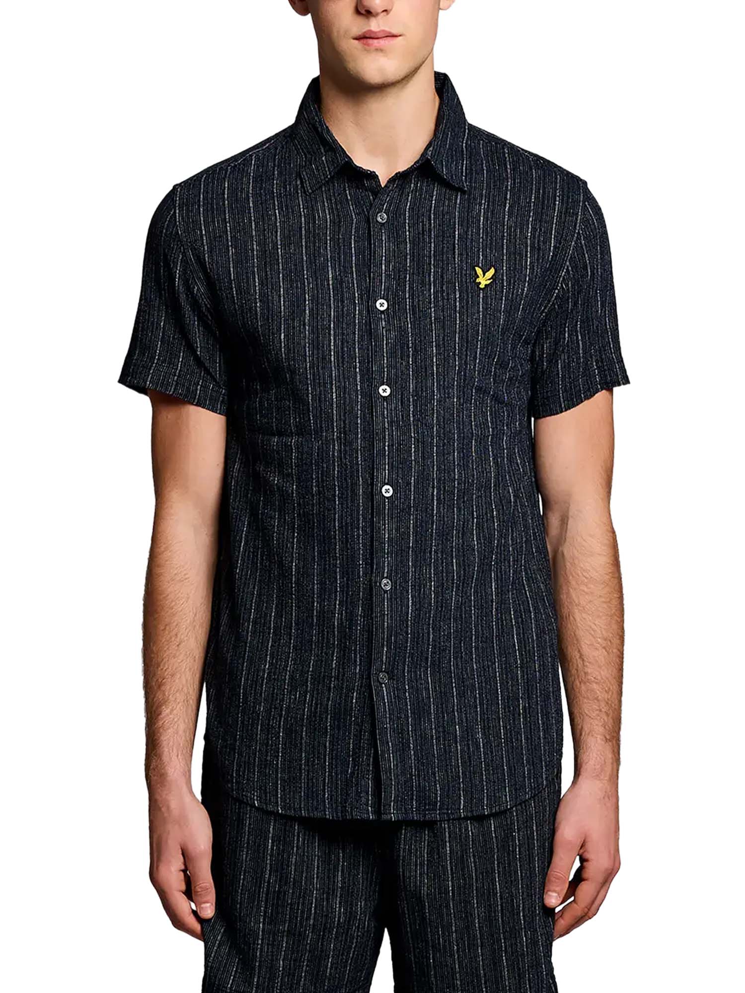 Lyle & Scott Camicia Ticking Stripe Blu