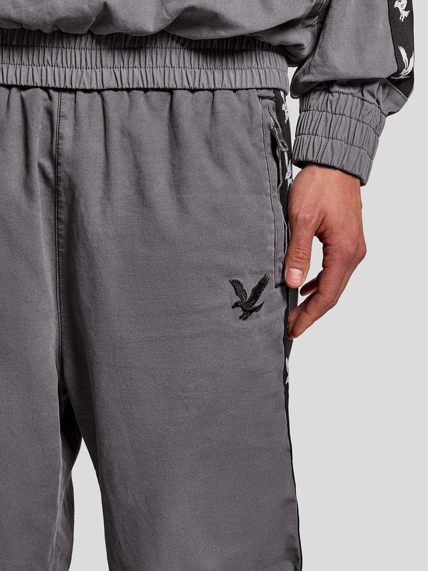 Lyle & Scott Plaid Zipped Drill Pant x Fly Nowhere Grigio