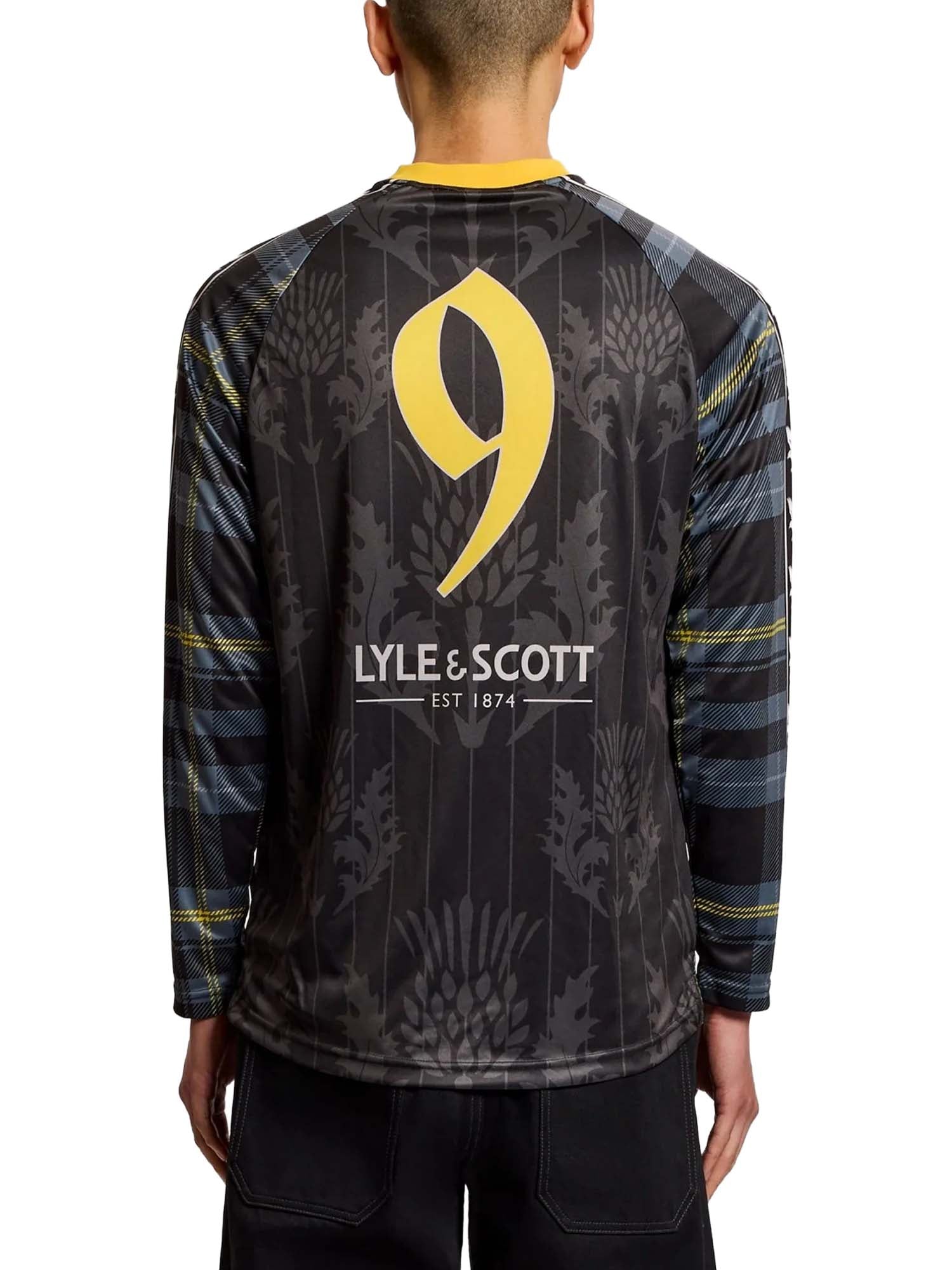 Lyle & Scott Sheep Graphic Long Sleeve Football Jersey x Fly Nowhere Nero