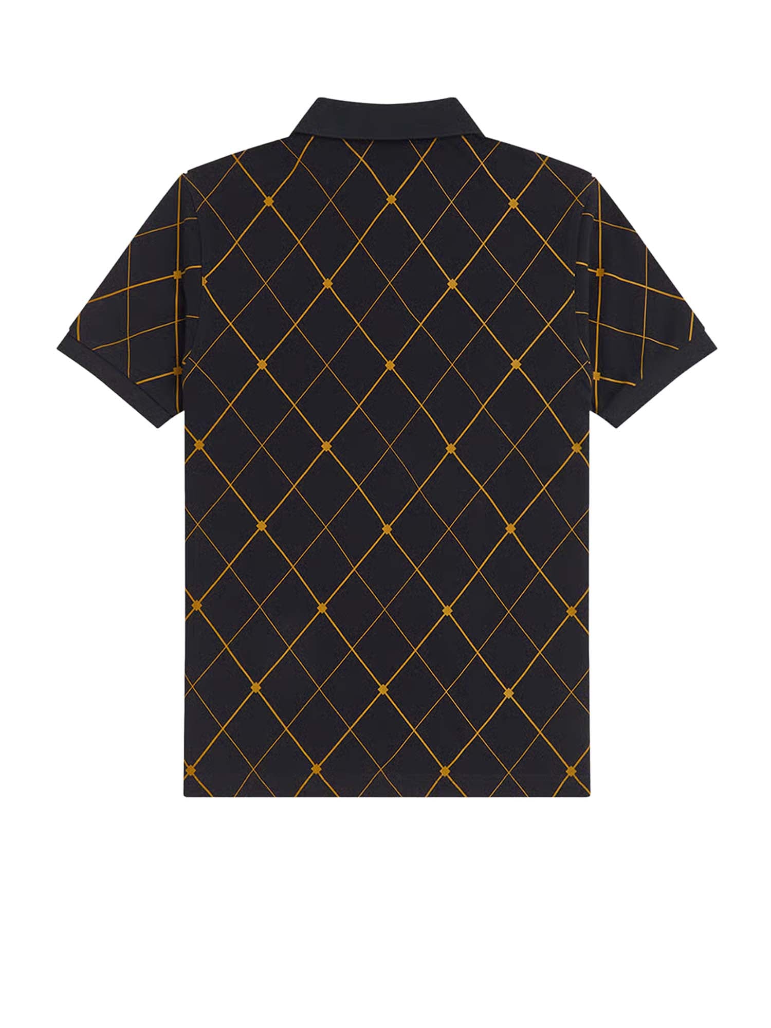 Fred Perry Polo con stampa a losanghe Nero