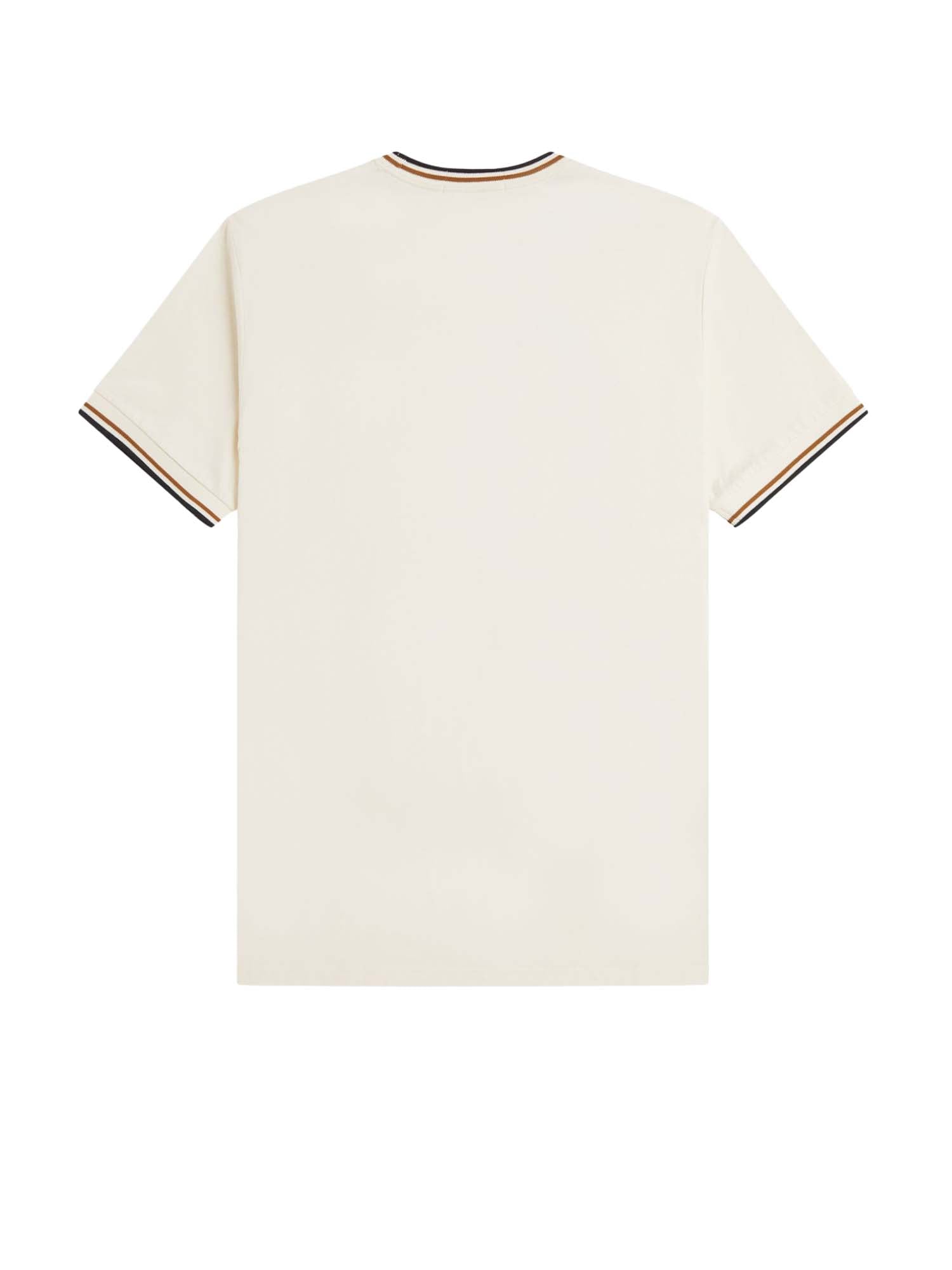Fred Perry T-shirt con doppia riga Bianco
