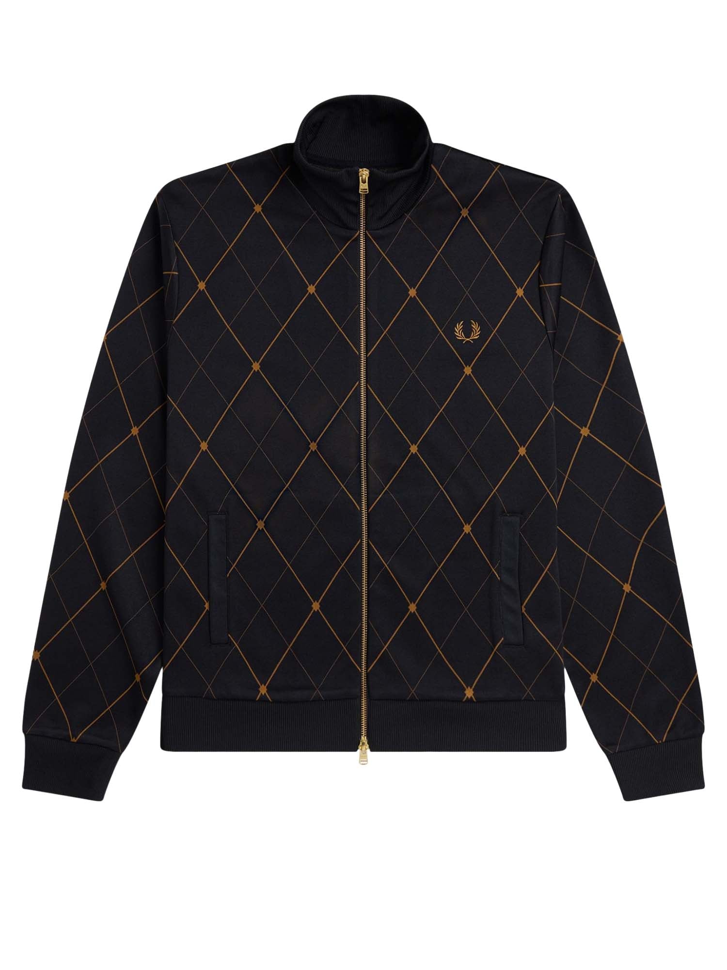 Fred Perry Track Jacket A Losanghe Nero