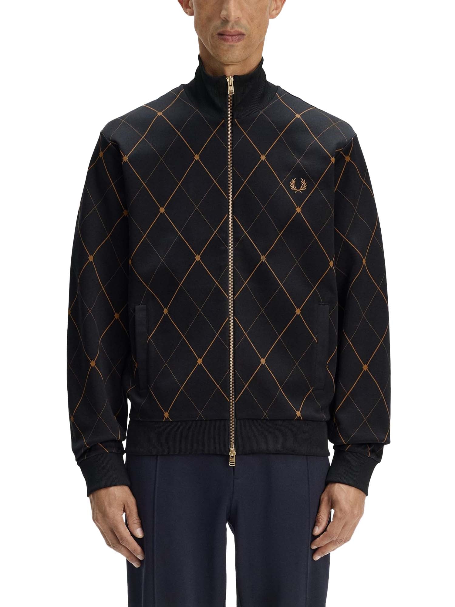 Fred Perry Track Jacket A Losanghe Nero